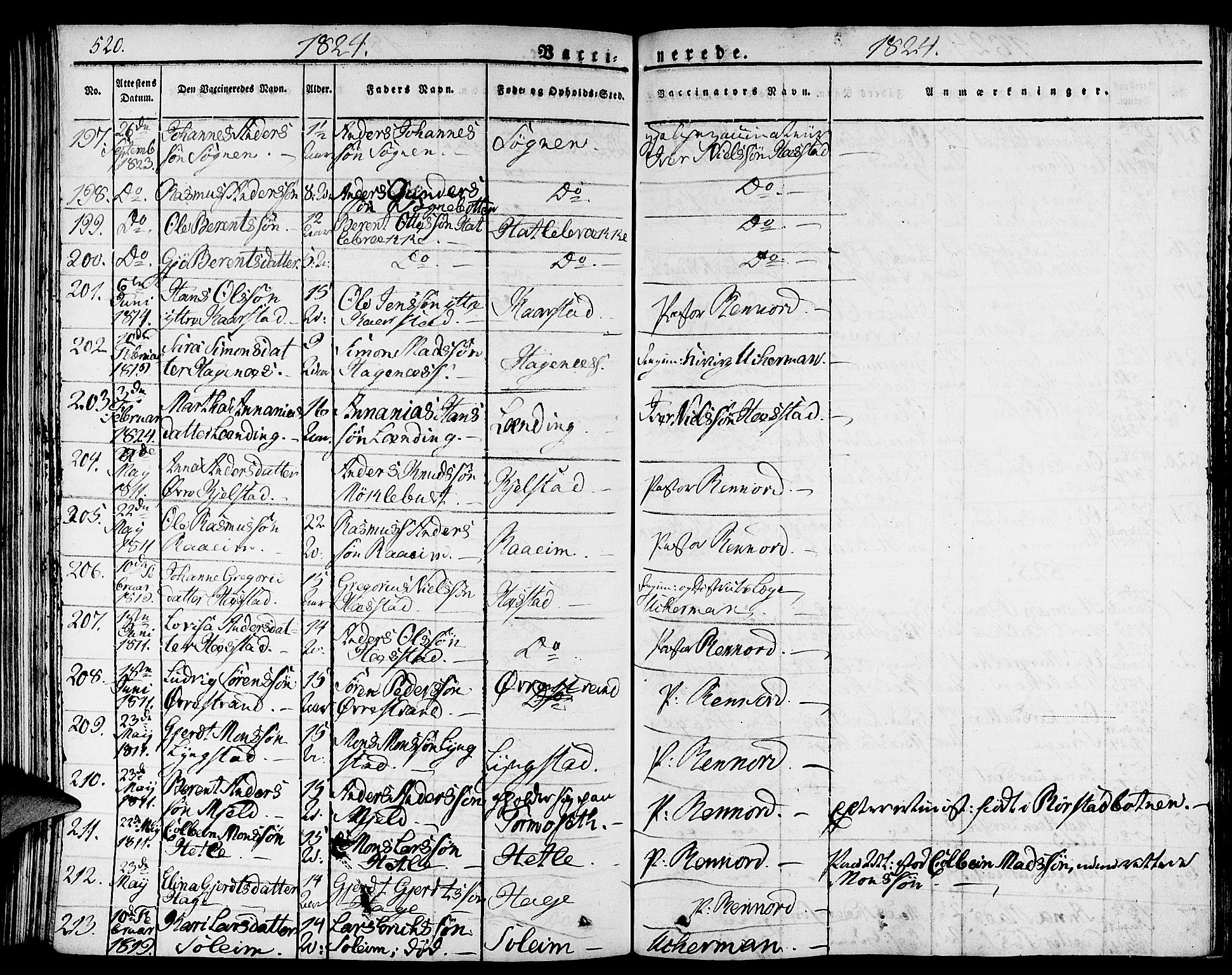 Gaular sokneprestembete, SAB/A-80001/H/Haa: Parish register (official) no. A 3, 1821-1840, p. 520