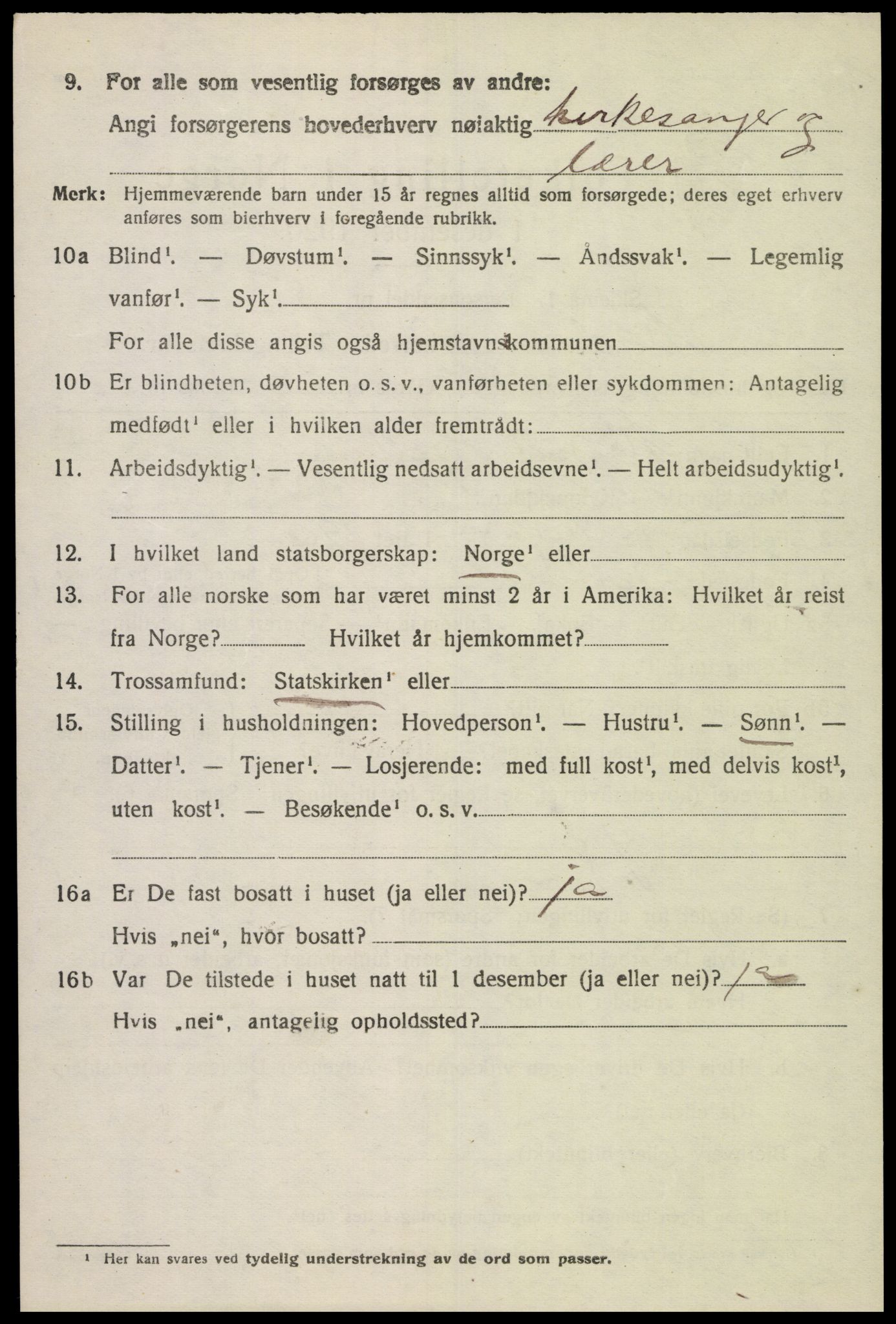 SAK, 1920 census for Feda, 1920, p. 1712