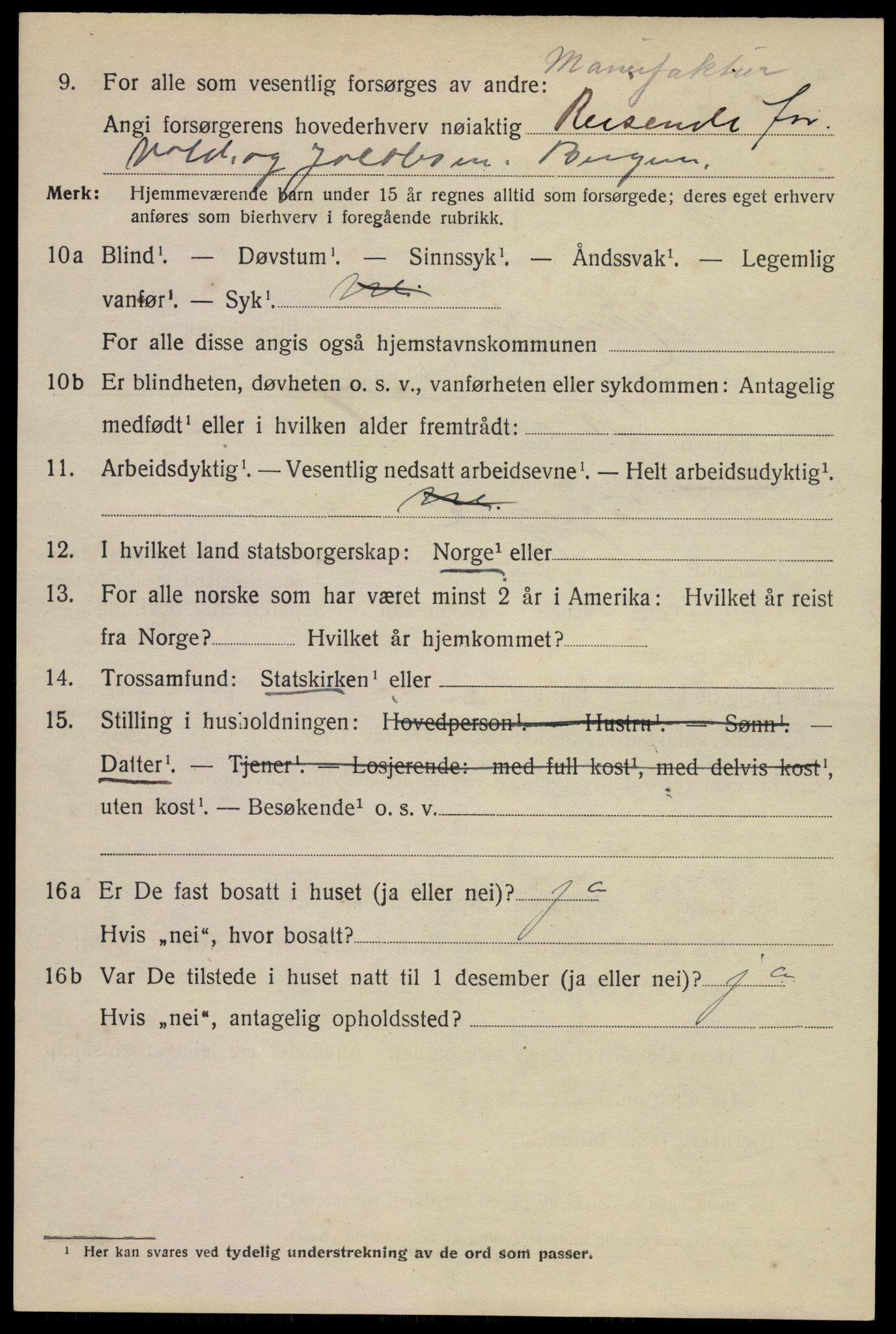 SAKO, 1920 census for Hønefoss, 1920, p. 6987