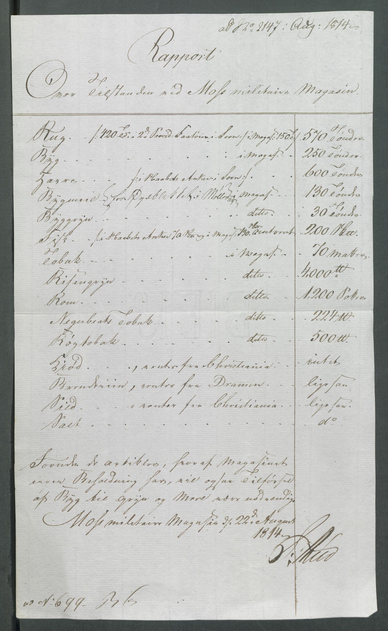 Forskjellige samlinger, Historisk-kronologisk samling, AV/RA-EA-4029/G/Ga/L0009A: Historisk-kronologisk samling. Dokumenter fra januar og ut september 1814. , 1814, p. 297