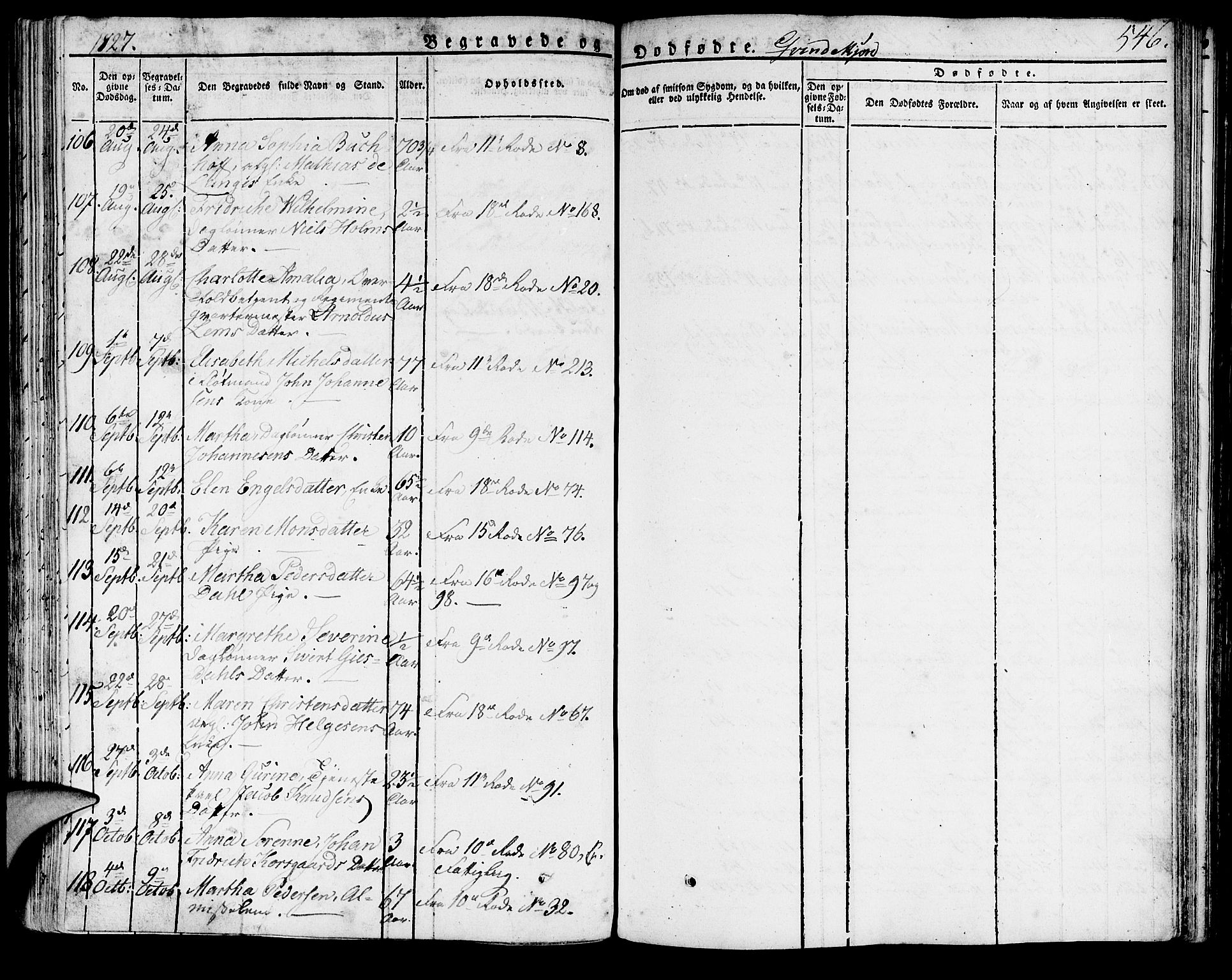 Domkirken sokneprestembete, SAB/A-74801/H/Haa/L0012: Parish register (official) no. A 12, 1821-1840, p. 546