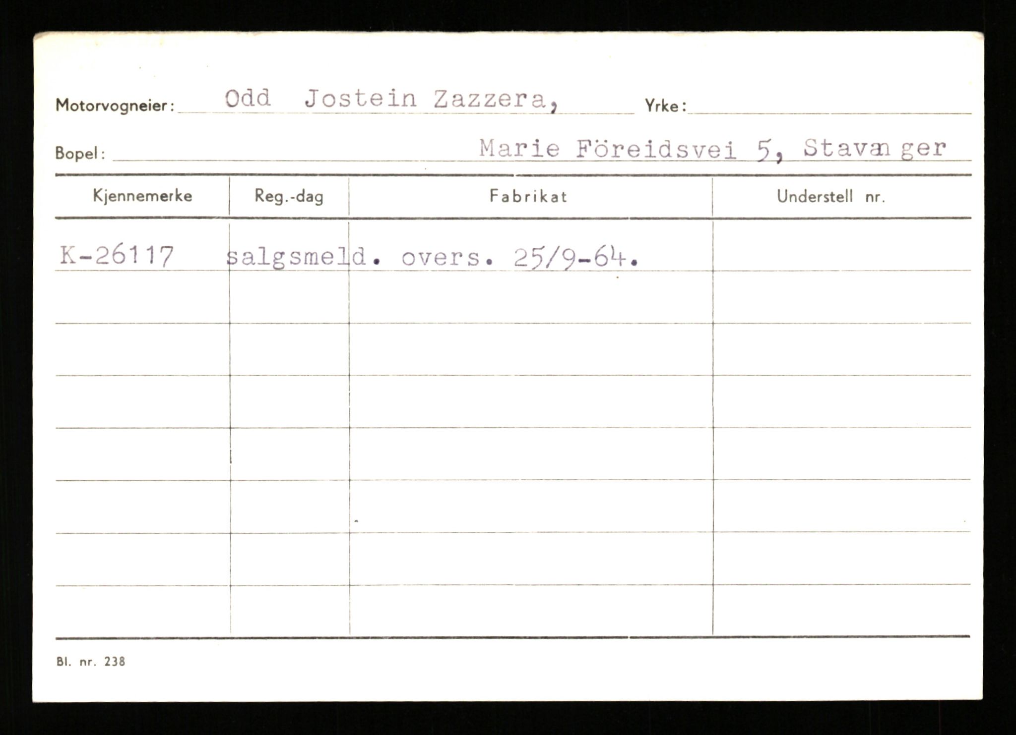 Stavanger trafikkstasjon, AV/SAST-A-101942/0/G/L0005: Registreringsnummer: 23000 - 34245, 1930-1971, p. 1055