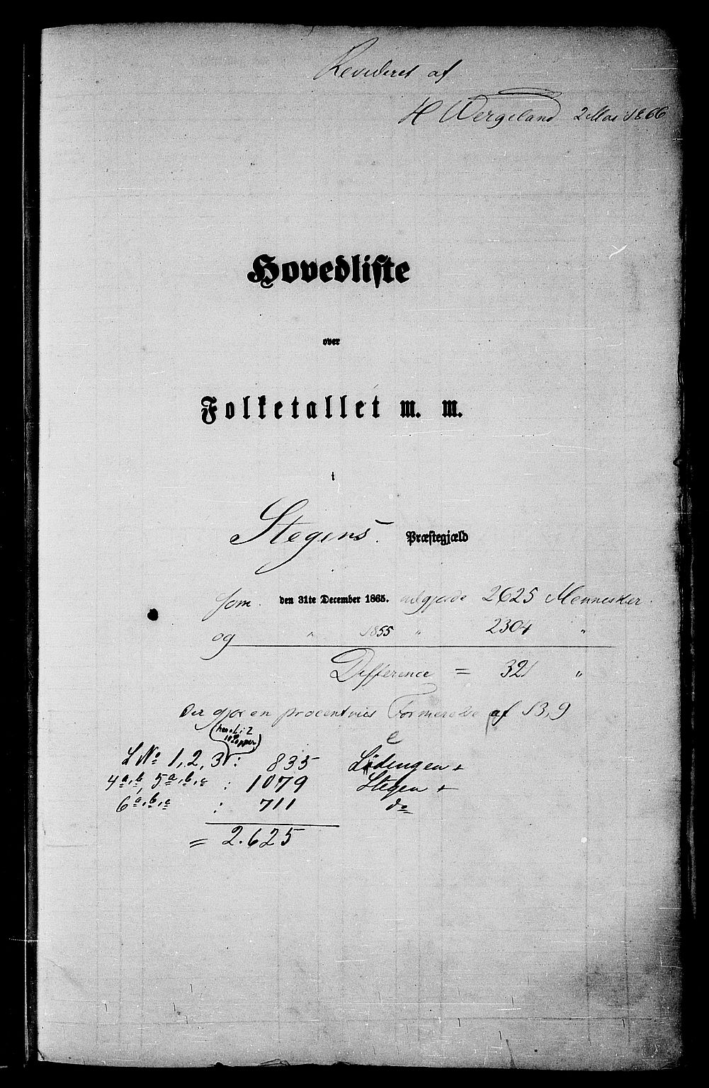 RA, 1865 census for Steigen, 1865, p. 5