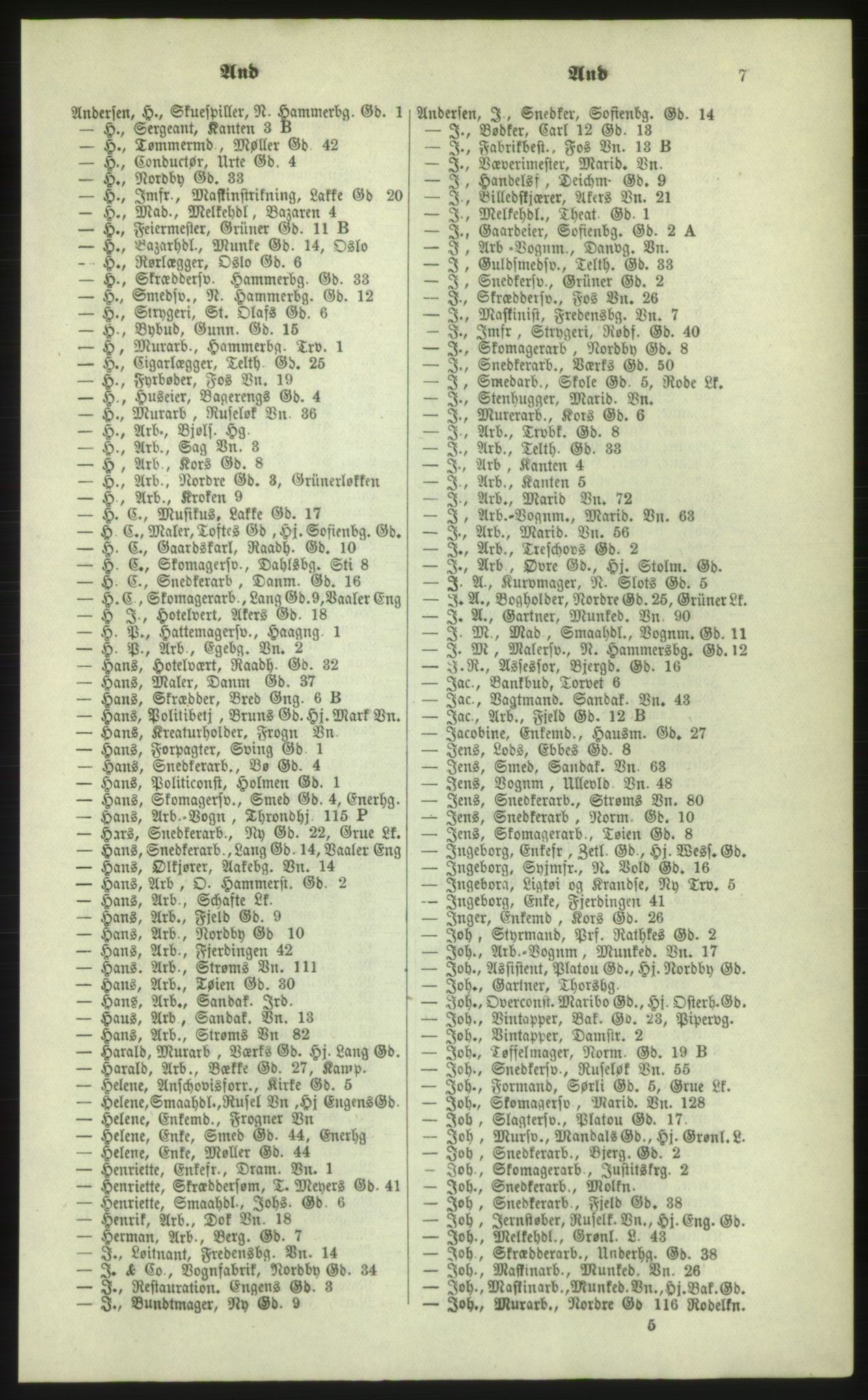 Kristiania/Oslo adressebok, PUBL/-, 1879, p. 7