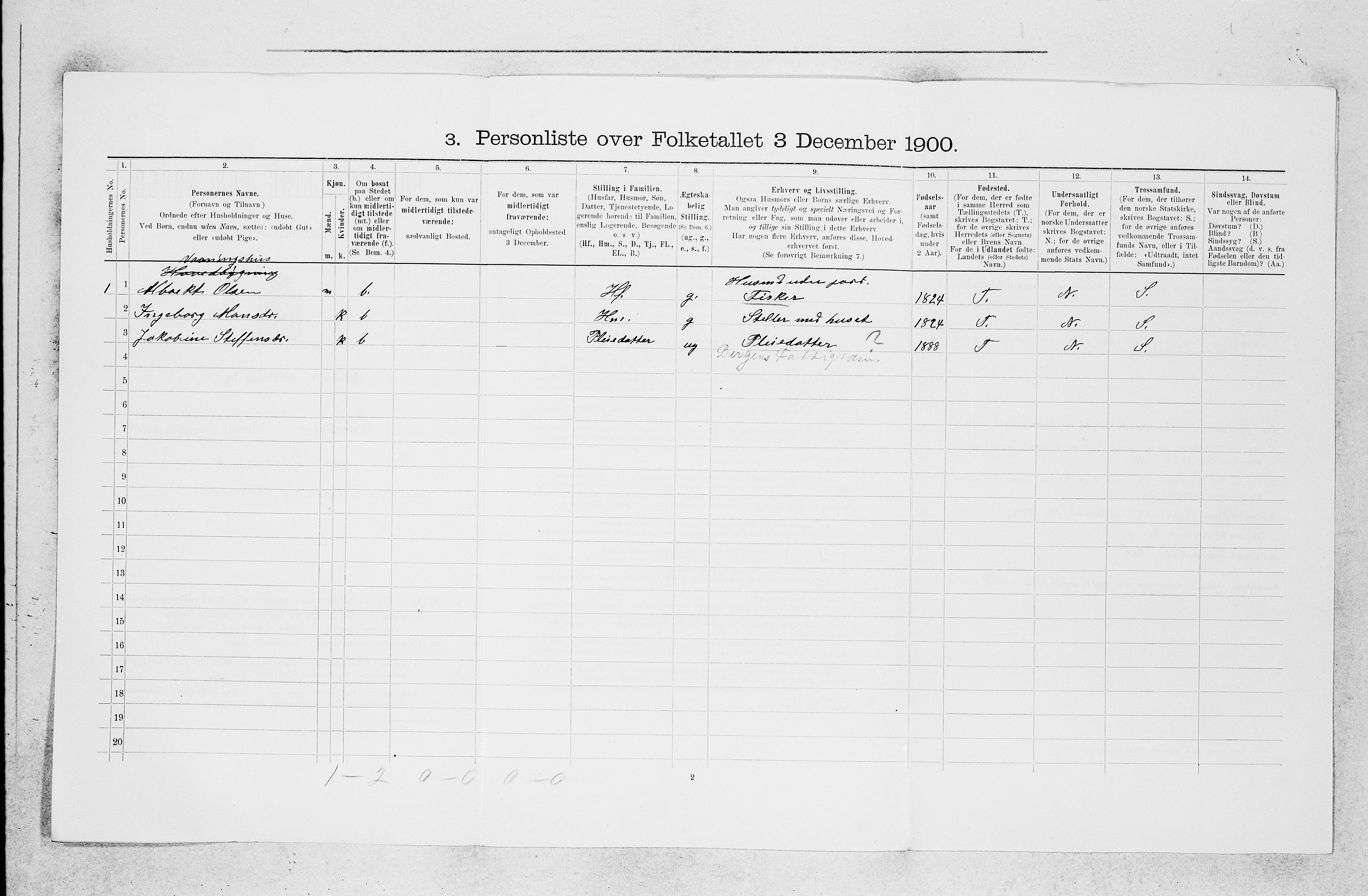 SAB, 1900 census for Askøy, 1900, p. 123