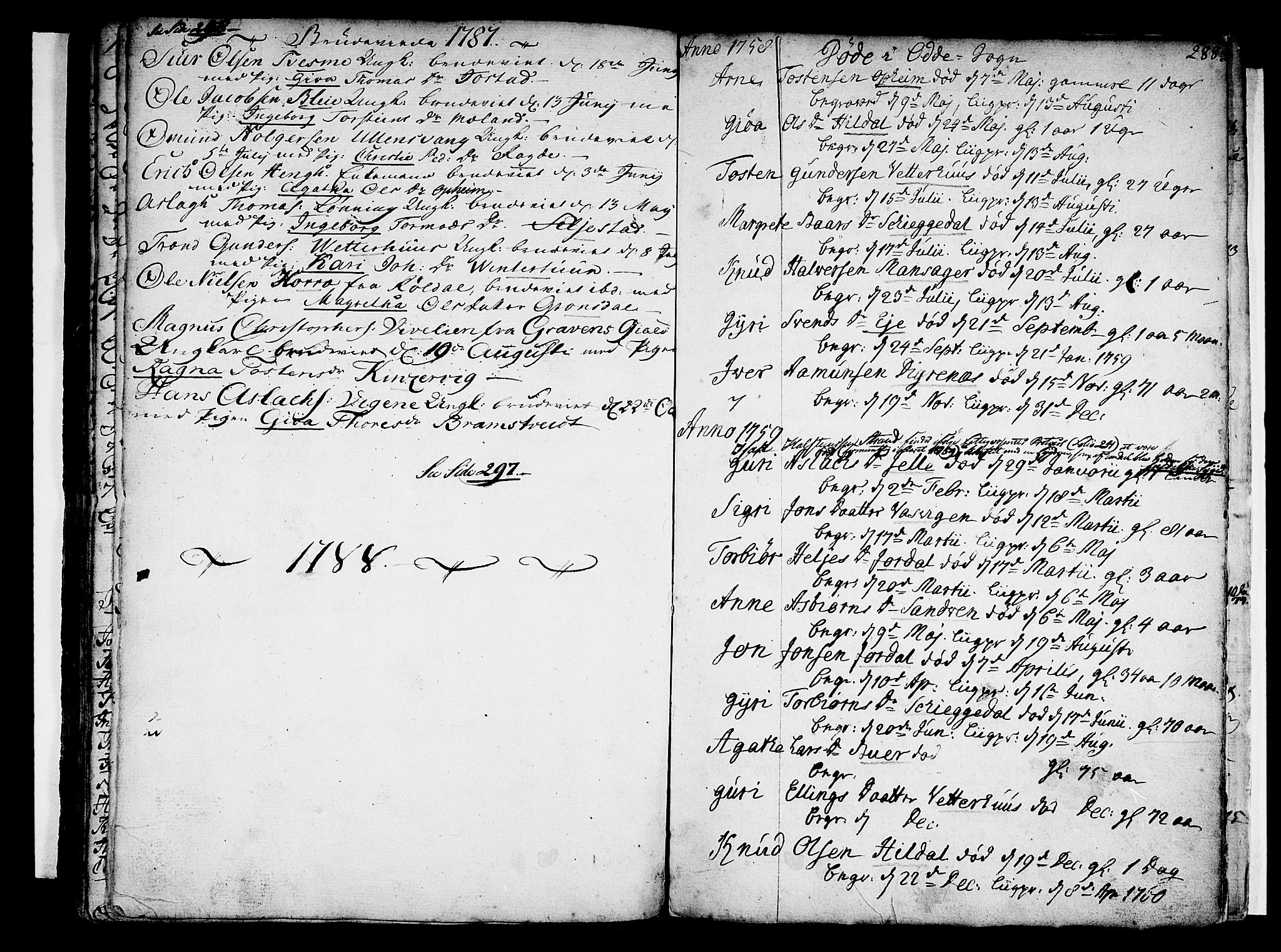 Ullensvang sokneprestembete, AV/SAB-A-78701/H/Haa: Parish register (official) no. A 6 /1, 1758-1788, p. 288