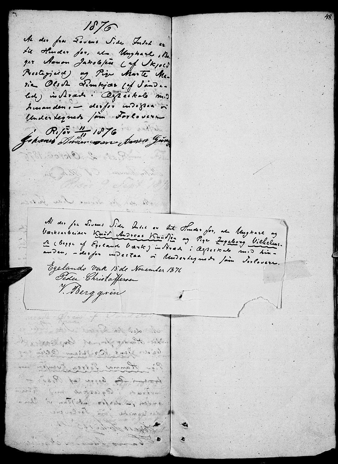 Risør sokneprestkontor, SAK/1111-0035/F/Fb/L0003: Parish register (copy) no. B 3 /1, 1812-1874, p. 48