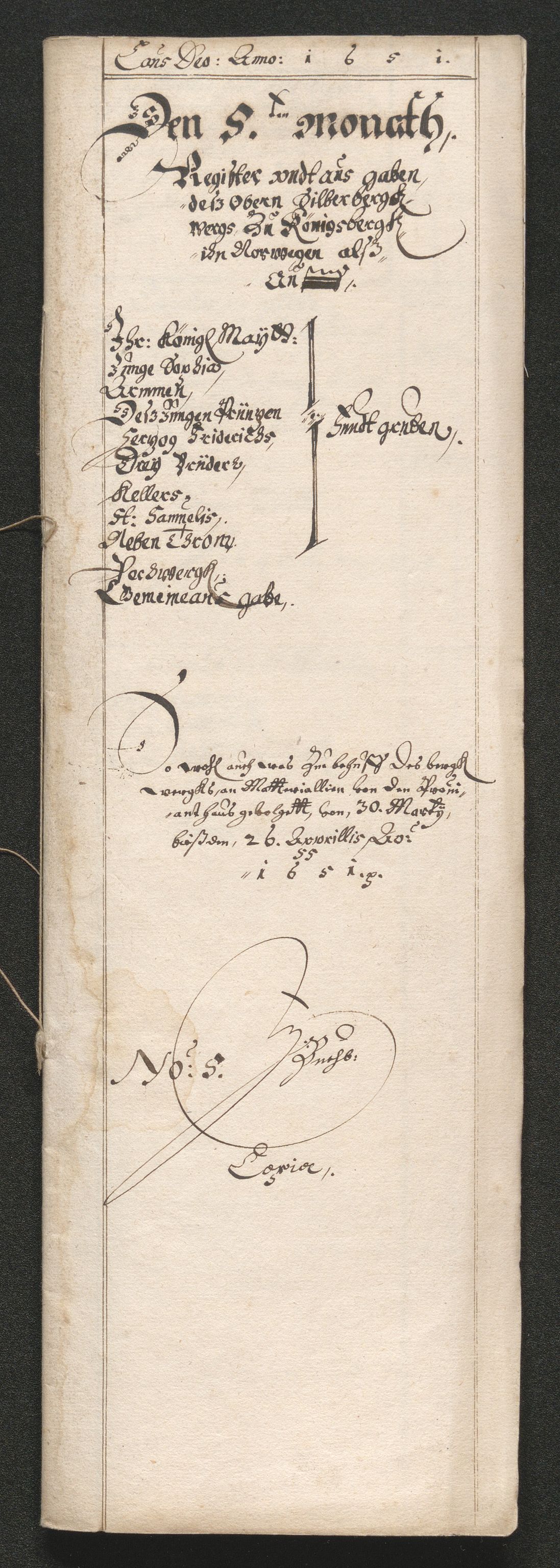 Kongsberg Sølvverk 1623-1816, SAKO/EA-3135/001/D/Dc/Dcd/L0034: Utgiftsregnskap for gruver m.m. , 1651-1659, p. 58