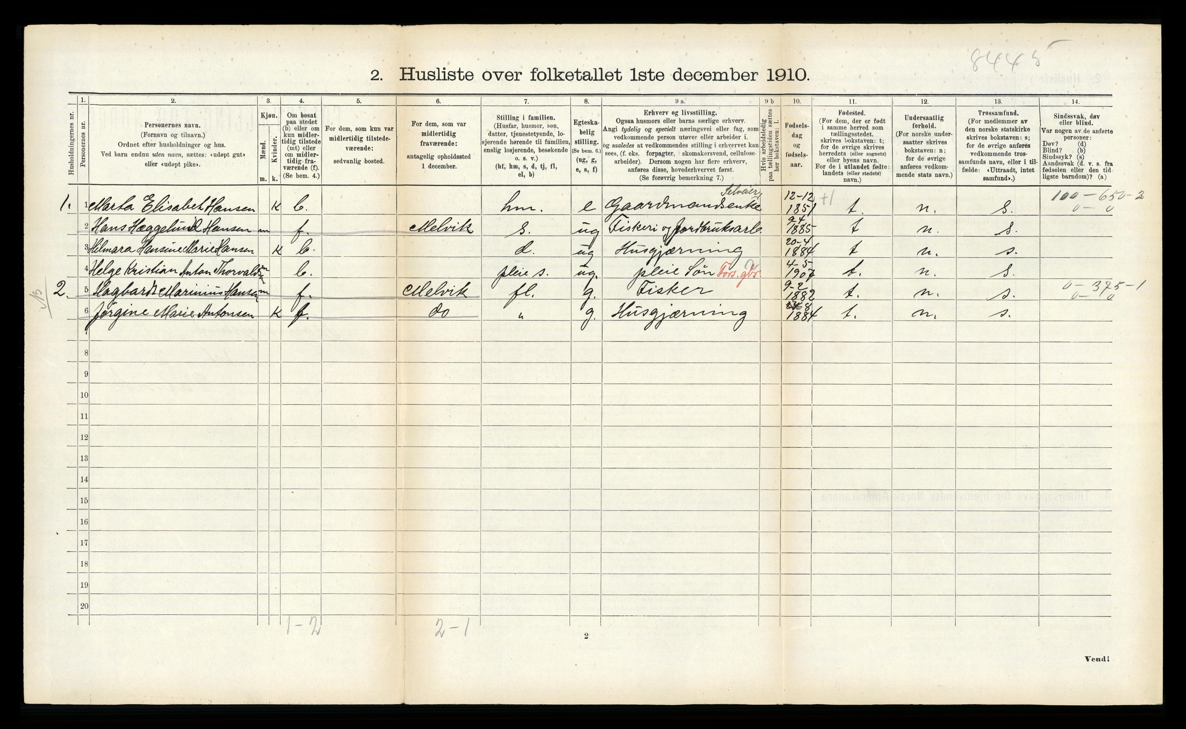 RA, 1910 census for Tromsøysund, 1910, p. 1380