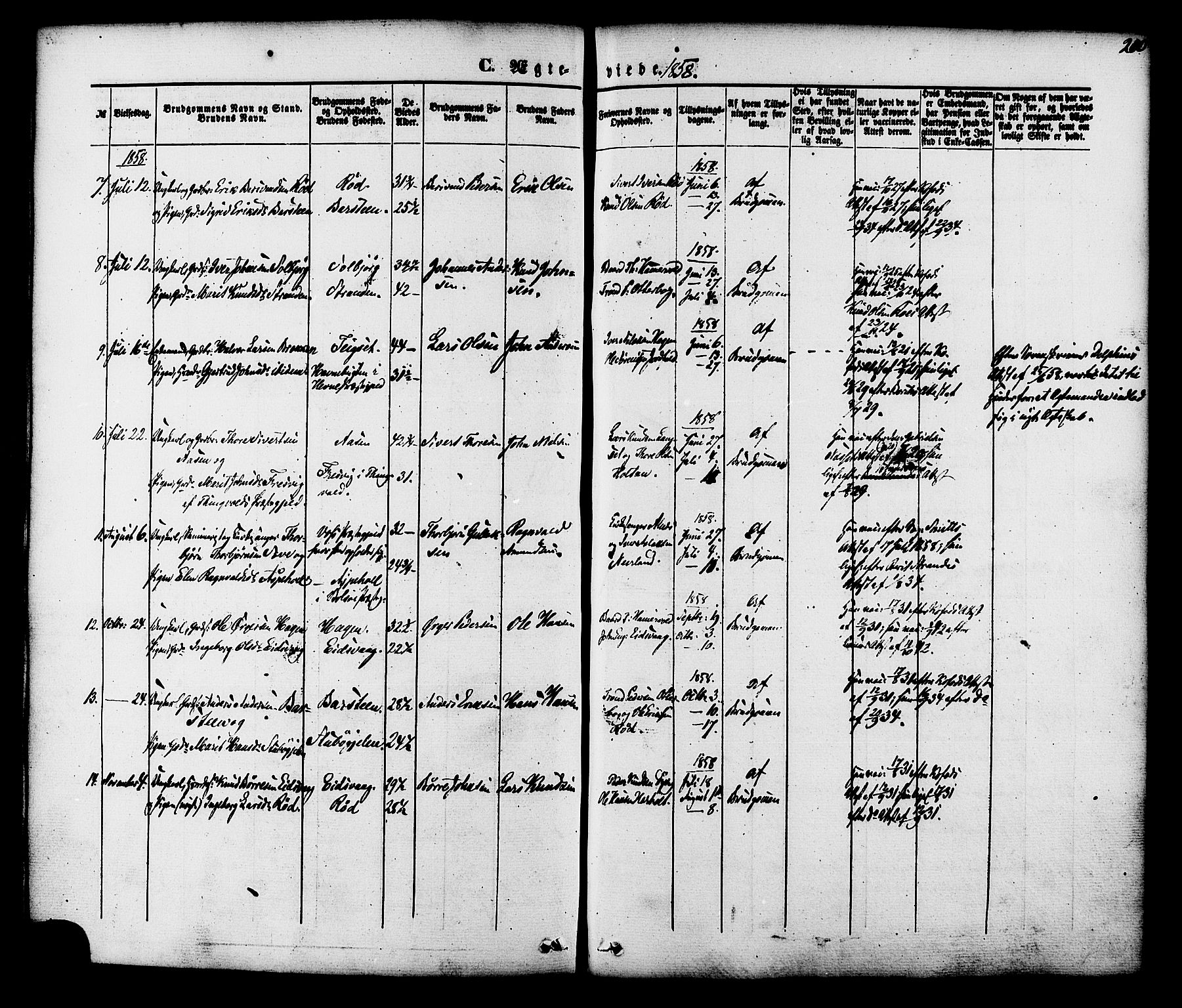 Ministerialprotokoller, klokkerbøker og fødselsregistre - Møre og Romsdal, SAT/A-1454/551/L0625: Parish register (official) no. 551A05, 1846-1879, p. 210