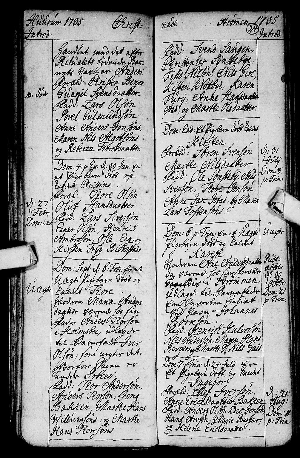 Hurum kirkebøker, AV/SAKO-A-229/F/Fa/L0002: Parish register (official) no. 2, 1733-1757, p. 24