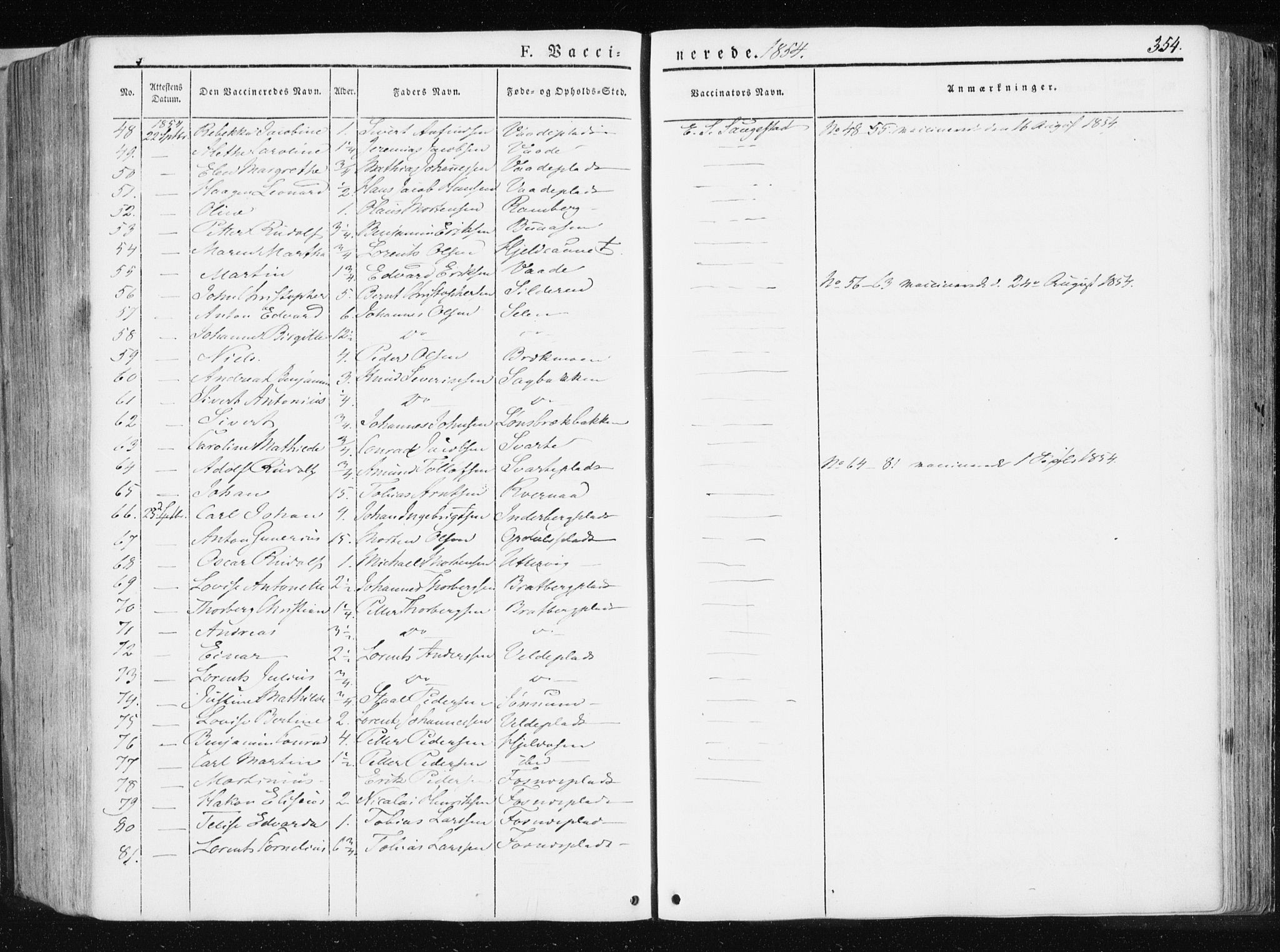 Ministerialprotokoller, klokkerbøker og fødselsregistre - Nord-Trøndelag, SAT/A-1458/741/L0393: Parish register (official) no. 741A07, 1849-1863, p. 354