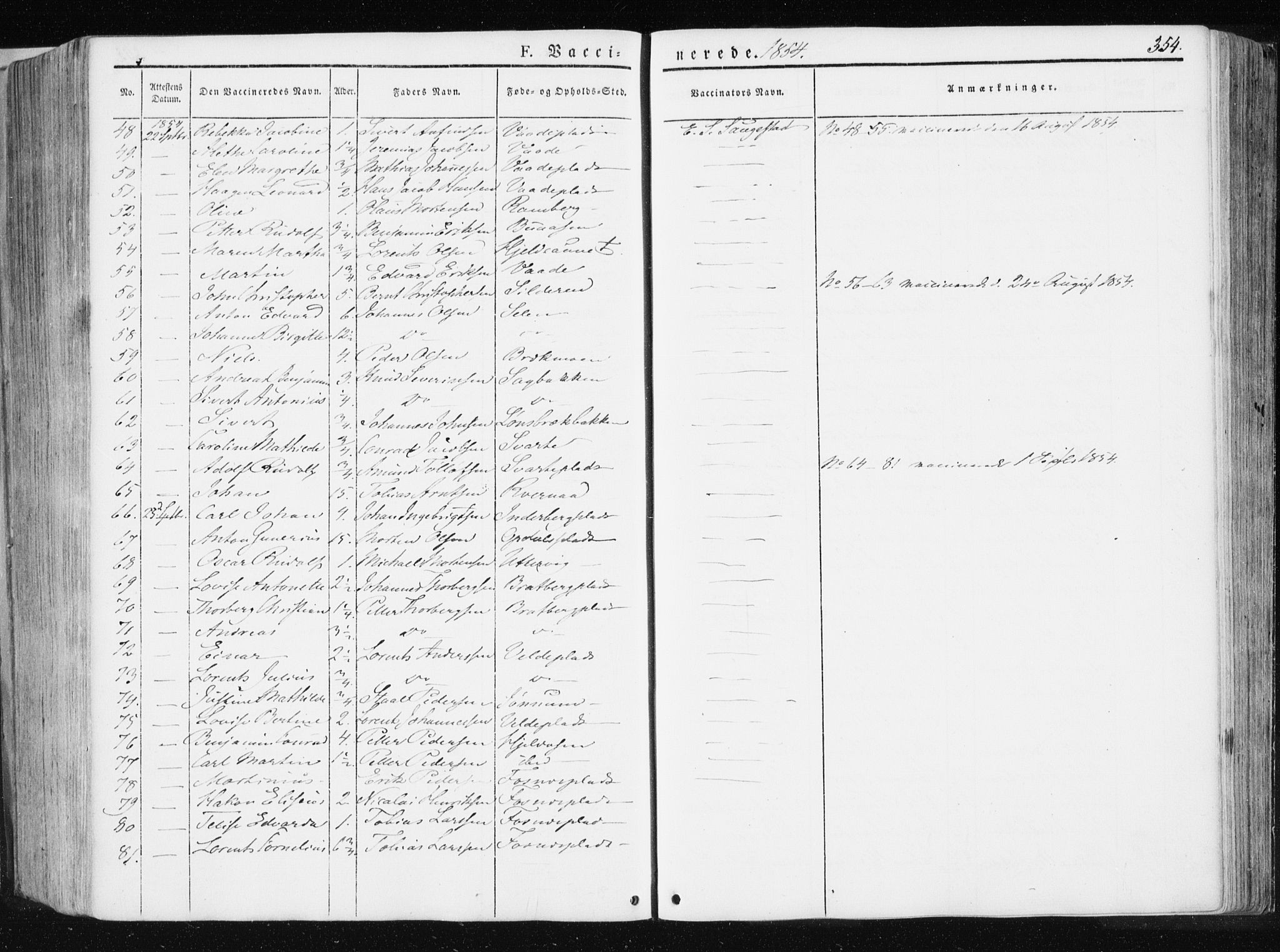 Ministerialprotokoller, klokkerbøker og fødselsregistre - Nord-Trøndelag, AV/SAT-A-1458/741/L0393: Parish register (official) no. 741A07, 1849-1863, p. 354