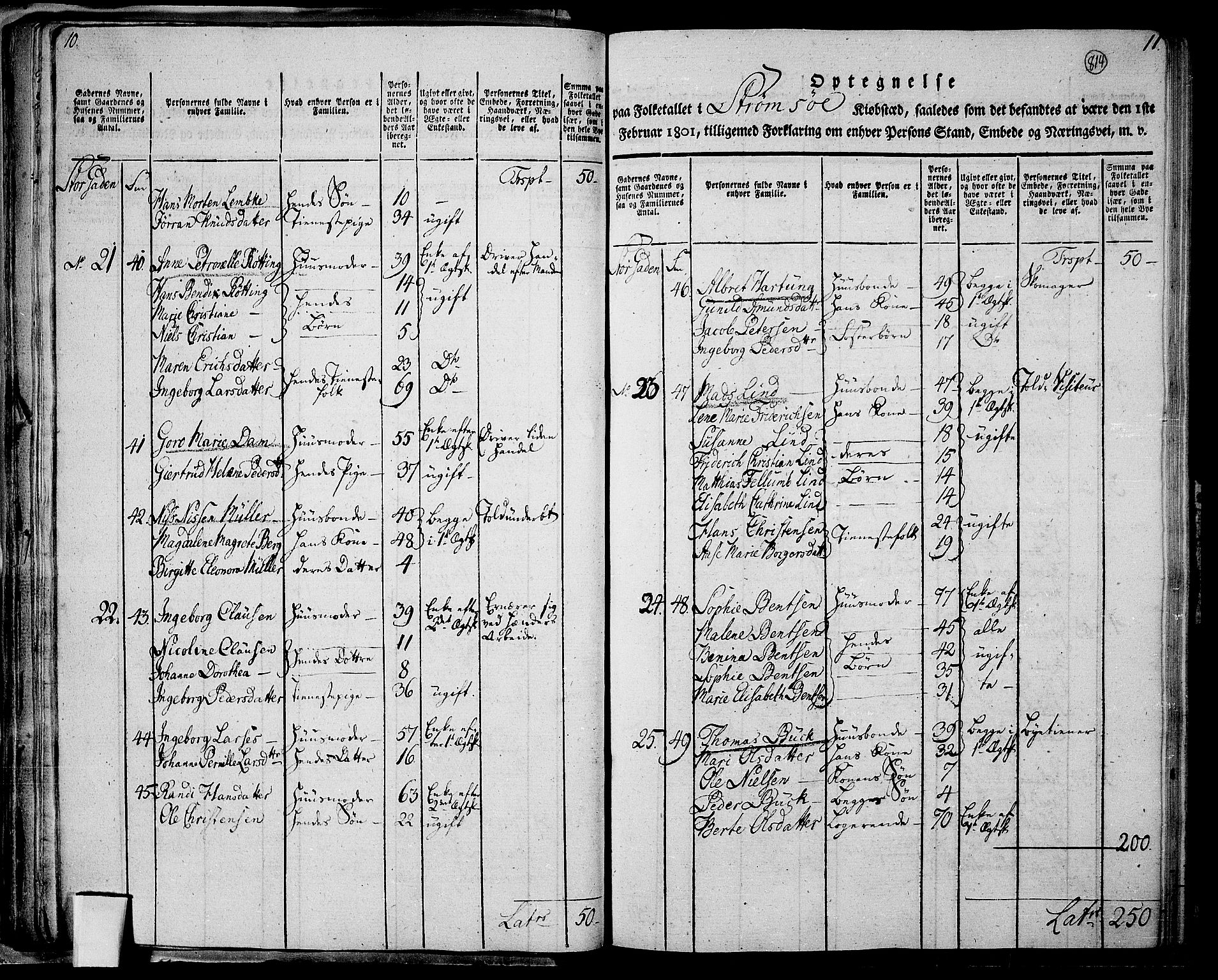 RA, 1801 census for 0602P Bragernes, 1801, p. 813b-814a