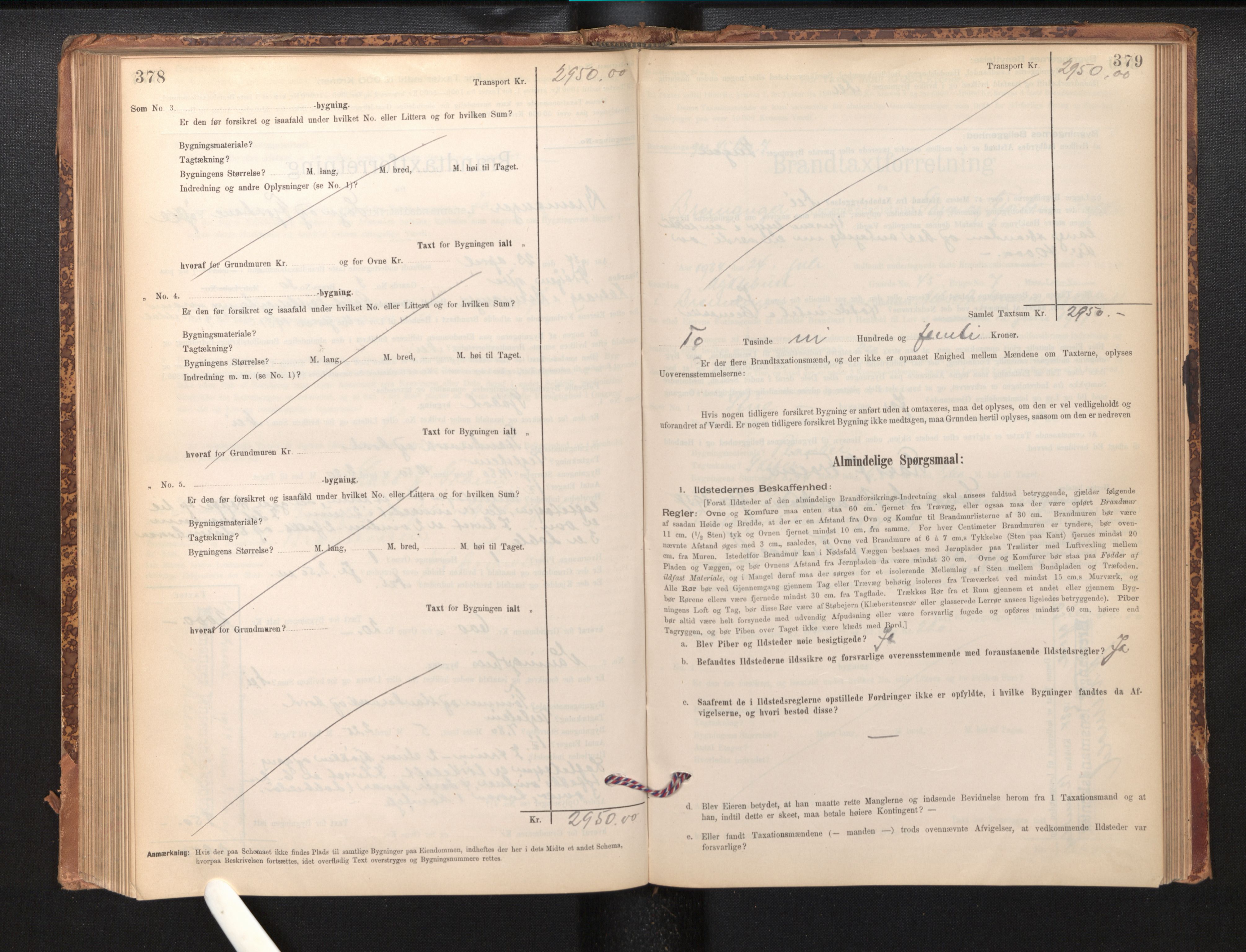 Lensmannen i Bremanger, AV/SAB-A-26701/0012/L0007: Branntakstprotokoll, skjematakst, 1895-1936, p. 378-379