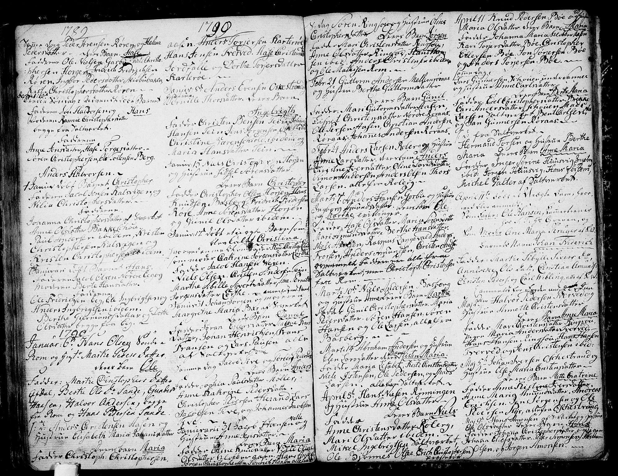 Sem kirkebøker, AV/SAKO-A-5/F/Fb/L0002: Parish register (official) no. II 2, 1764-1792, p. 80