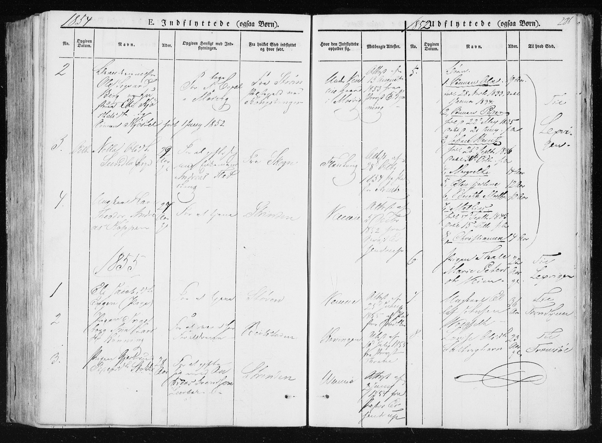 Ministerialprotokoller, klokkerbøker og fødselsregistre - Nord-Trøndelag, SAT/A-1458/733/L0323: Parish register (official) no. 733A02, 1843-1870, p. 286