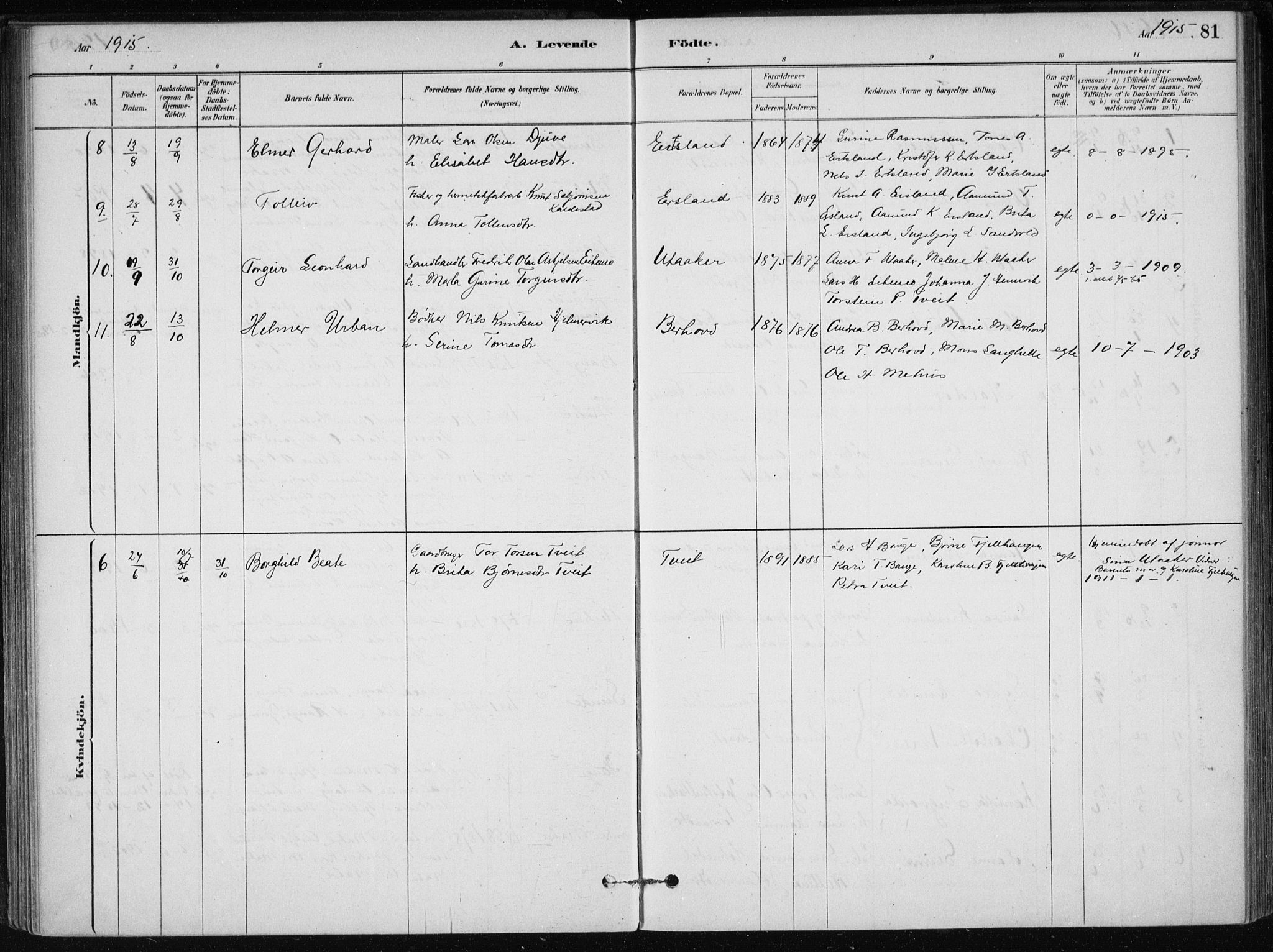 Skånevik sokneprestembete, SAB/A-77801/H/Haa: Parish register (official) no. C  1, 1879-1917, p. 81