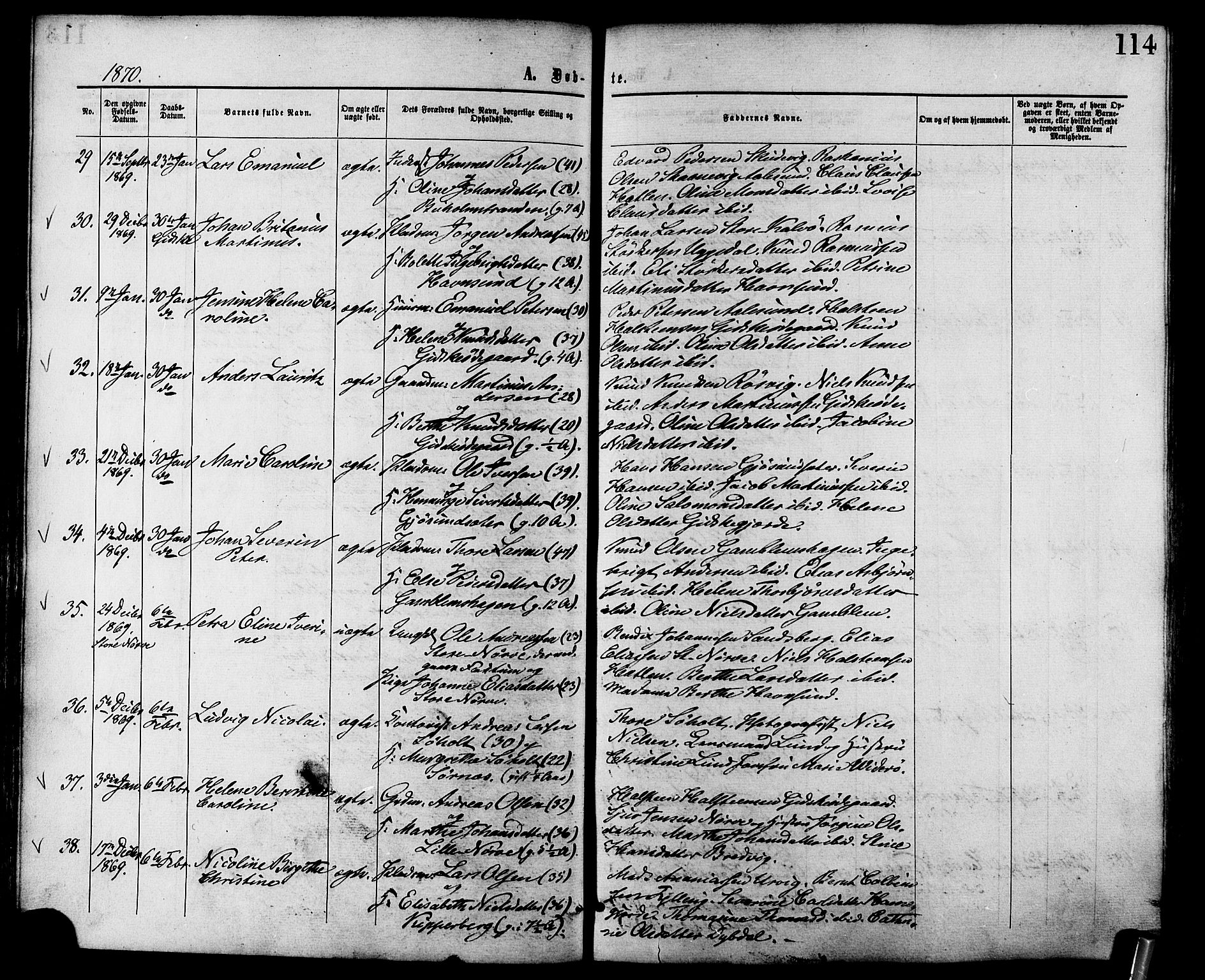 Ministerialprotokoller, klokkerbøker og fødselsregistre - Møre og Romsdal, AV/SAT-A-1454/528/L0399: Parish register (official) no. 528A10, 1864-1879, p. 114