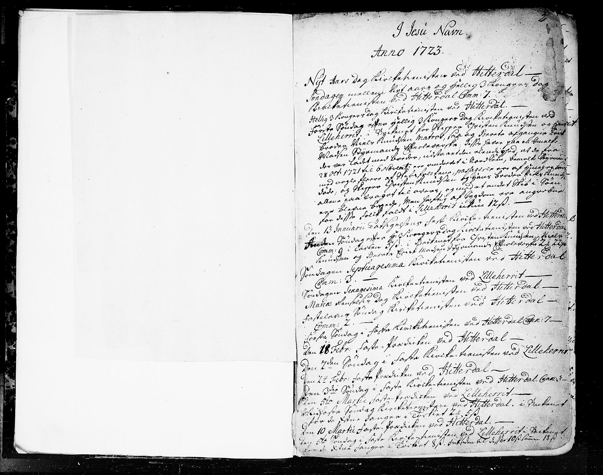 Heddal kirkebøker, SAKO/A-268/F/Fa/L0003: Parish register (official) no. I 3, 1723-1783, p. 2
