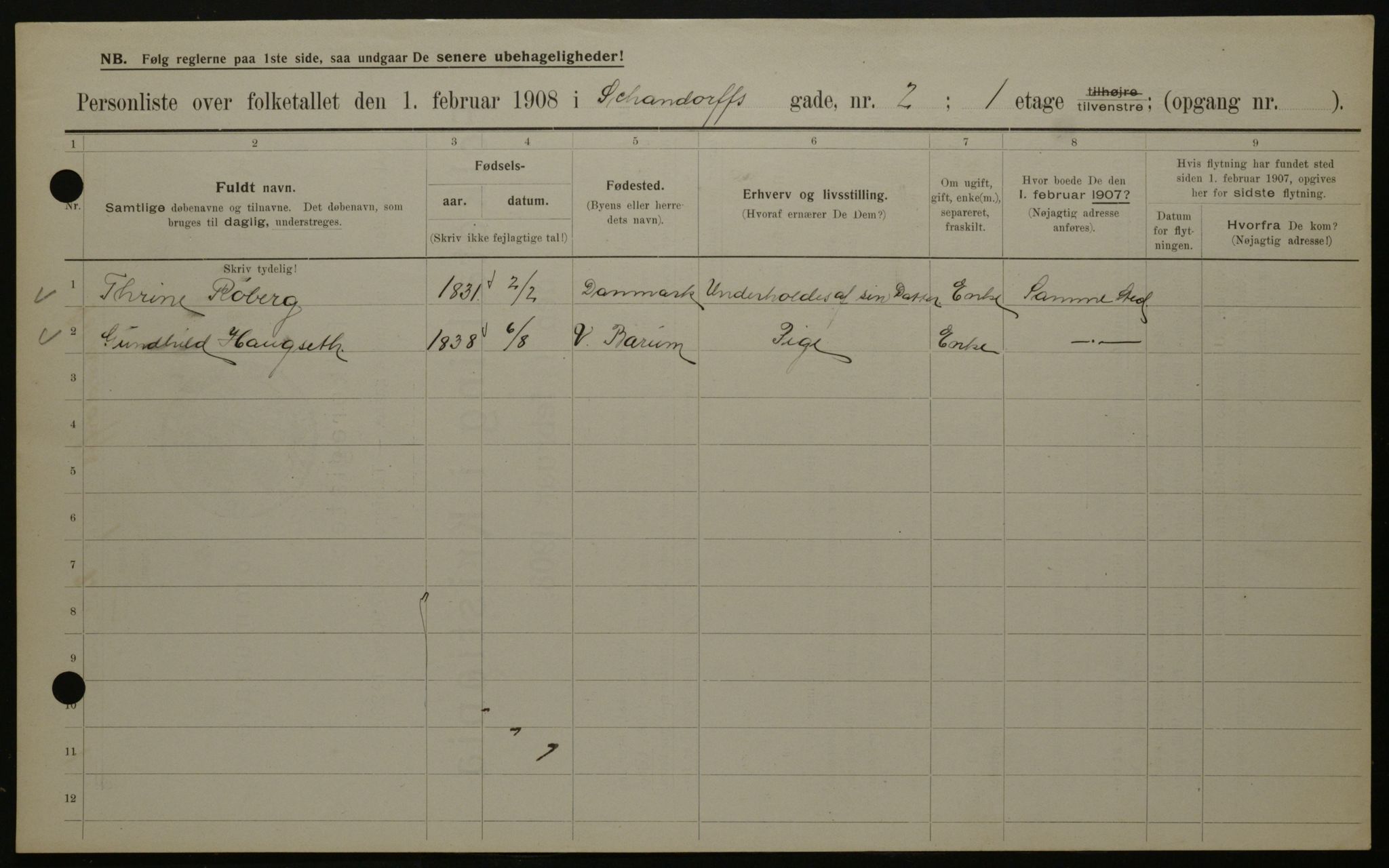 OBA, Municipal Census 1908 for Kristiania, 1908, p. 80628