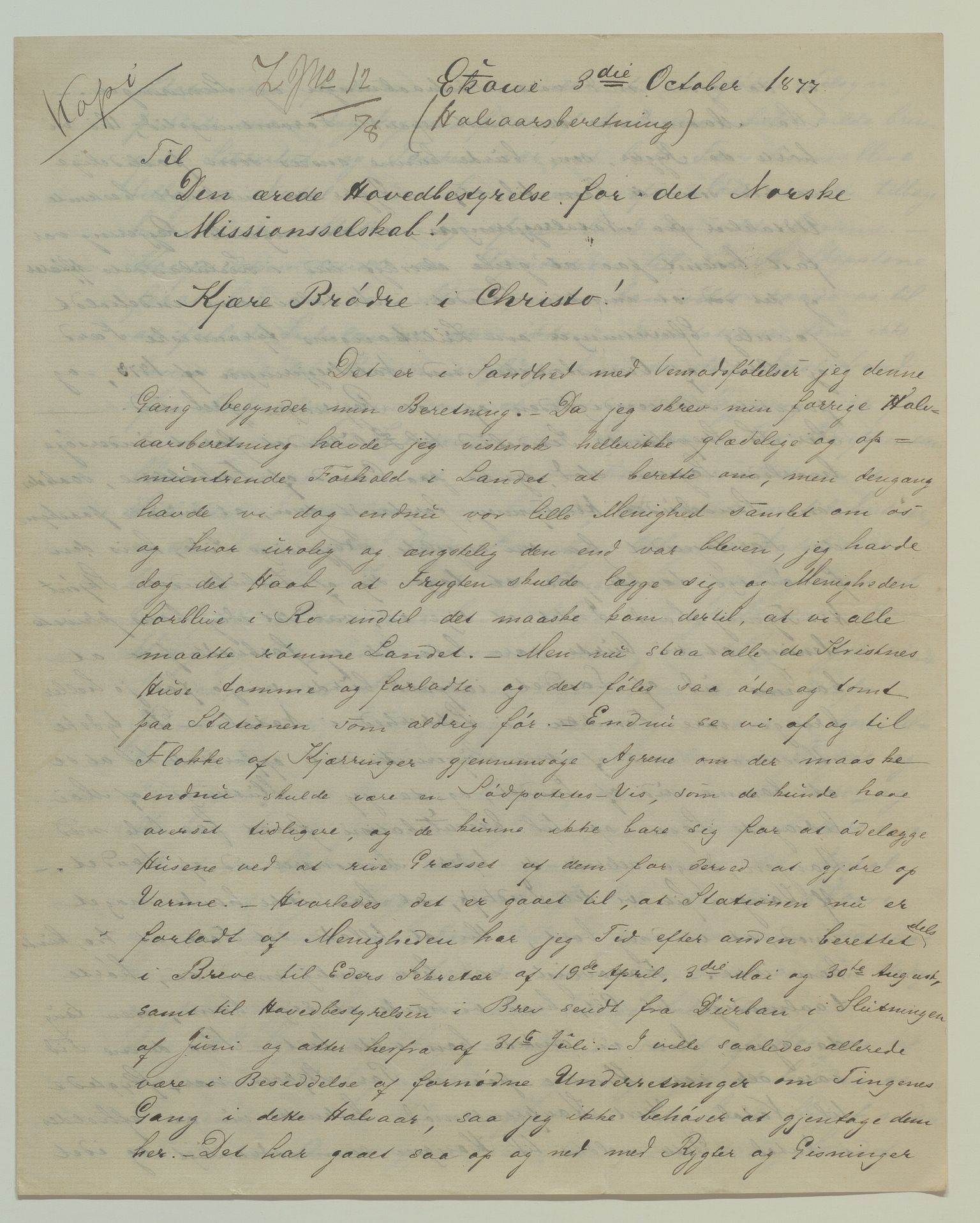 Det Norske Misjonsselskap - hovedadministrasjonen, VID/MA-A-1045/D/Da/Daa/L0035/0008: Konferansereferat og årsberetninger / Konferansereferat fra Sør-Afrika., 1879