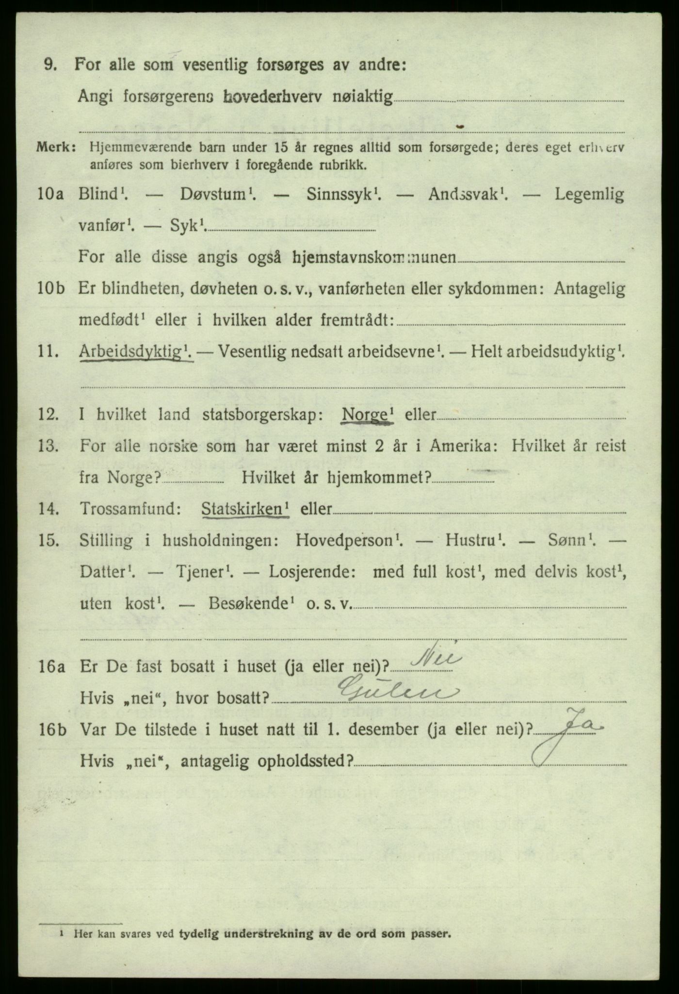 SAB, 1920 census for Kyrkjebø, 1920, p. 5950