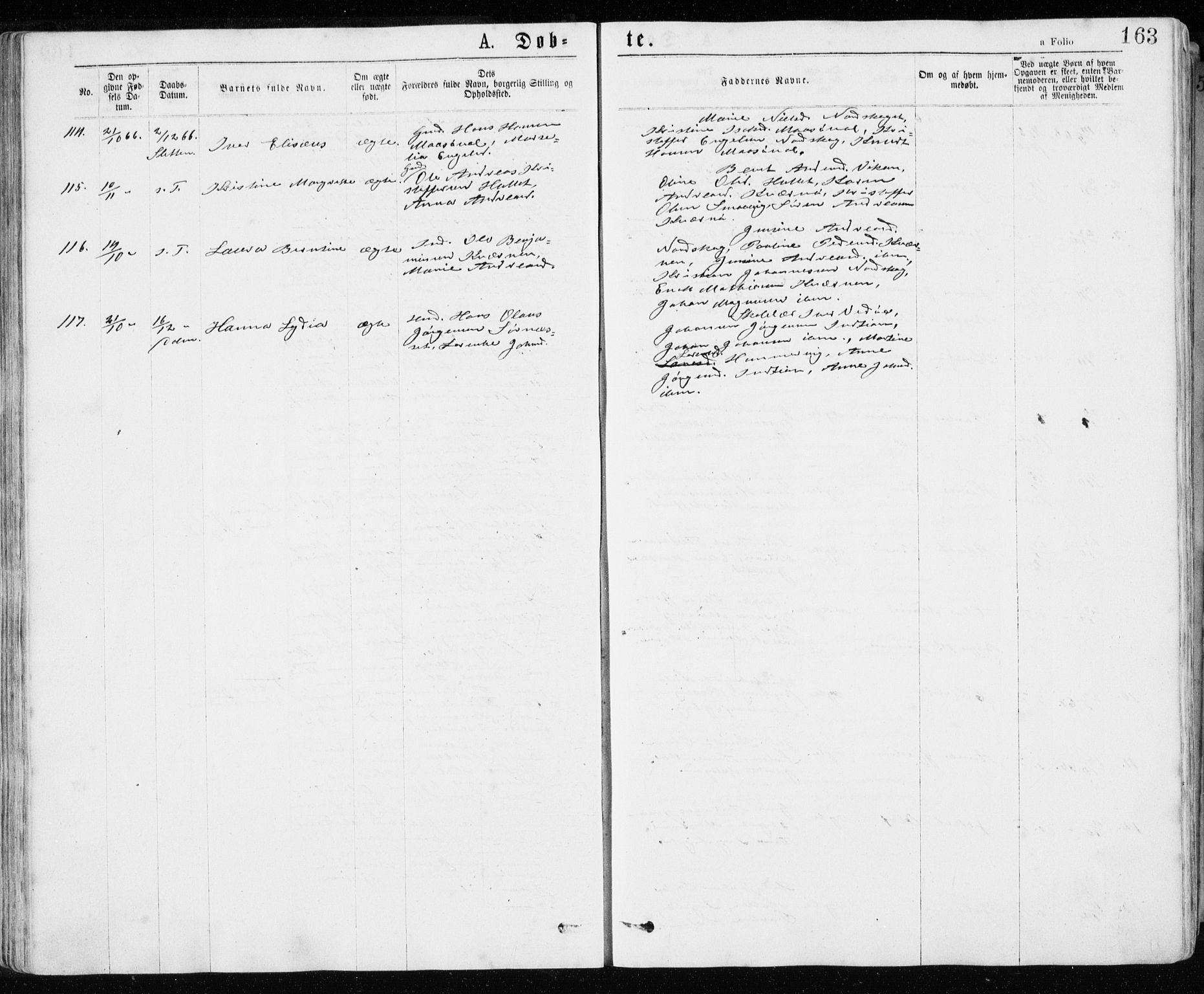 Ministerialprotokoller, klokkerbøker og fødselsregistre - Sør-Trøndelag, SAT/A-1456/640/L0576: Parish register (official) no. 640A01, 1846-1876, p. 163