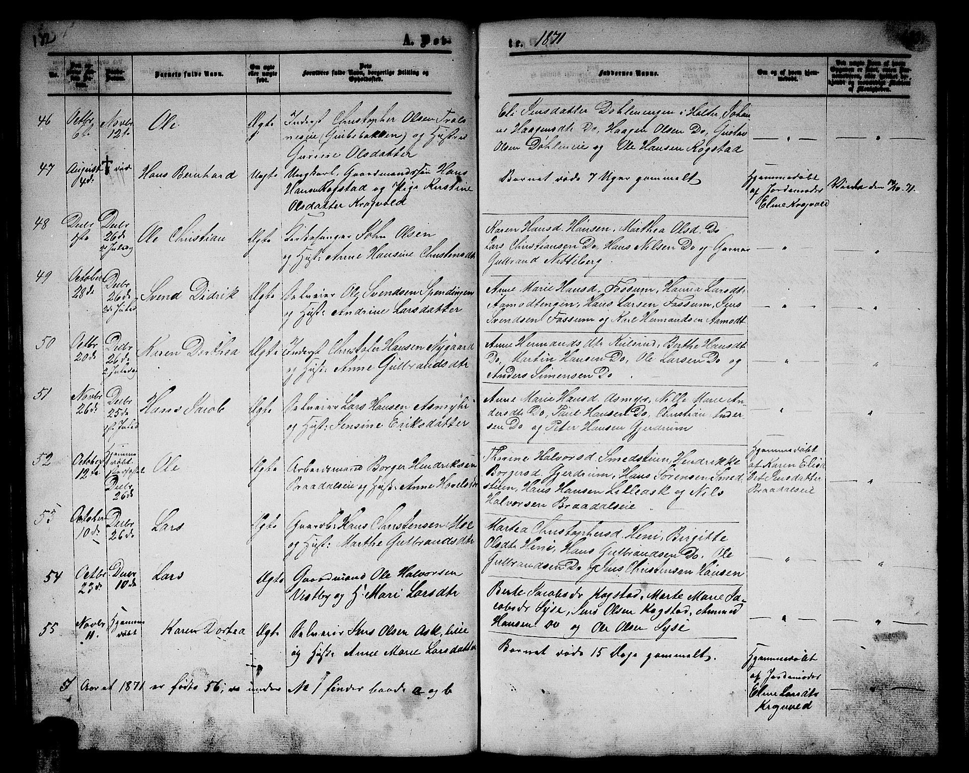 Gjerdrum prestekontor Kirkebøker, AV/SAO-A-10412b/G/Ga/L0004: Parish register (copy) no. I 4, 1858-1890, p. 132-133