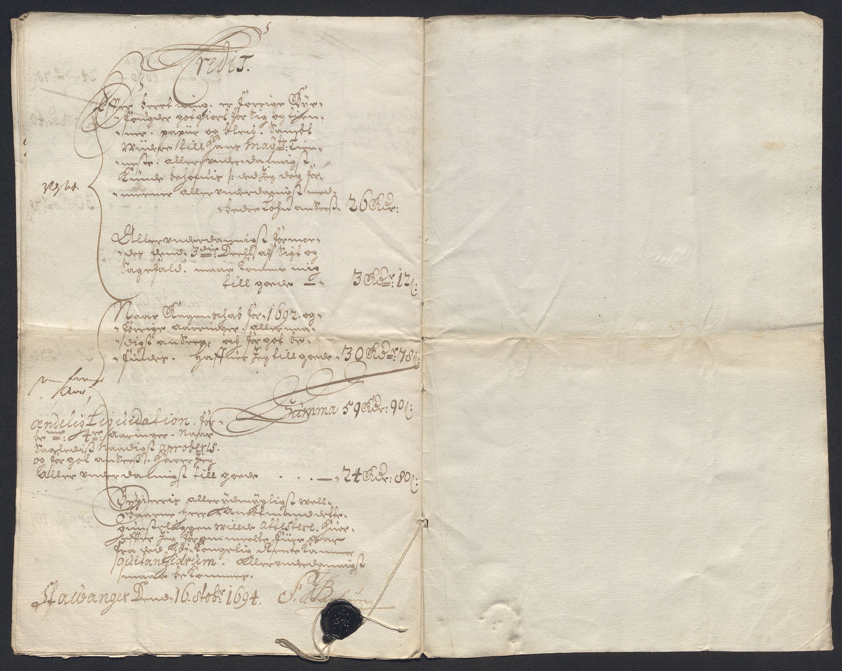 Rentekammeret inntil 1814, Reviderte regnskaper, Byregnskaper, RA/EA-4066/R/Ro/L0316: [O14] Sikt og sakefall, 1662-1693, p. 374