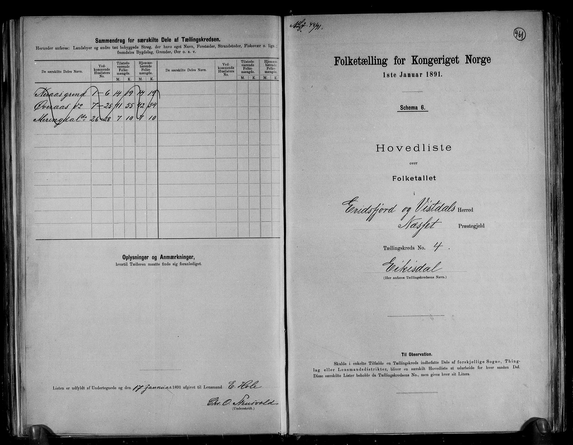 RA, 1891 census for 1542 Eresfjord og Vistdal, 1891, p. 10