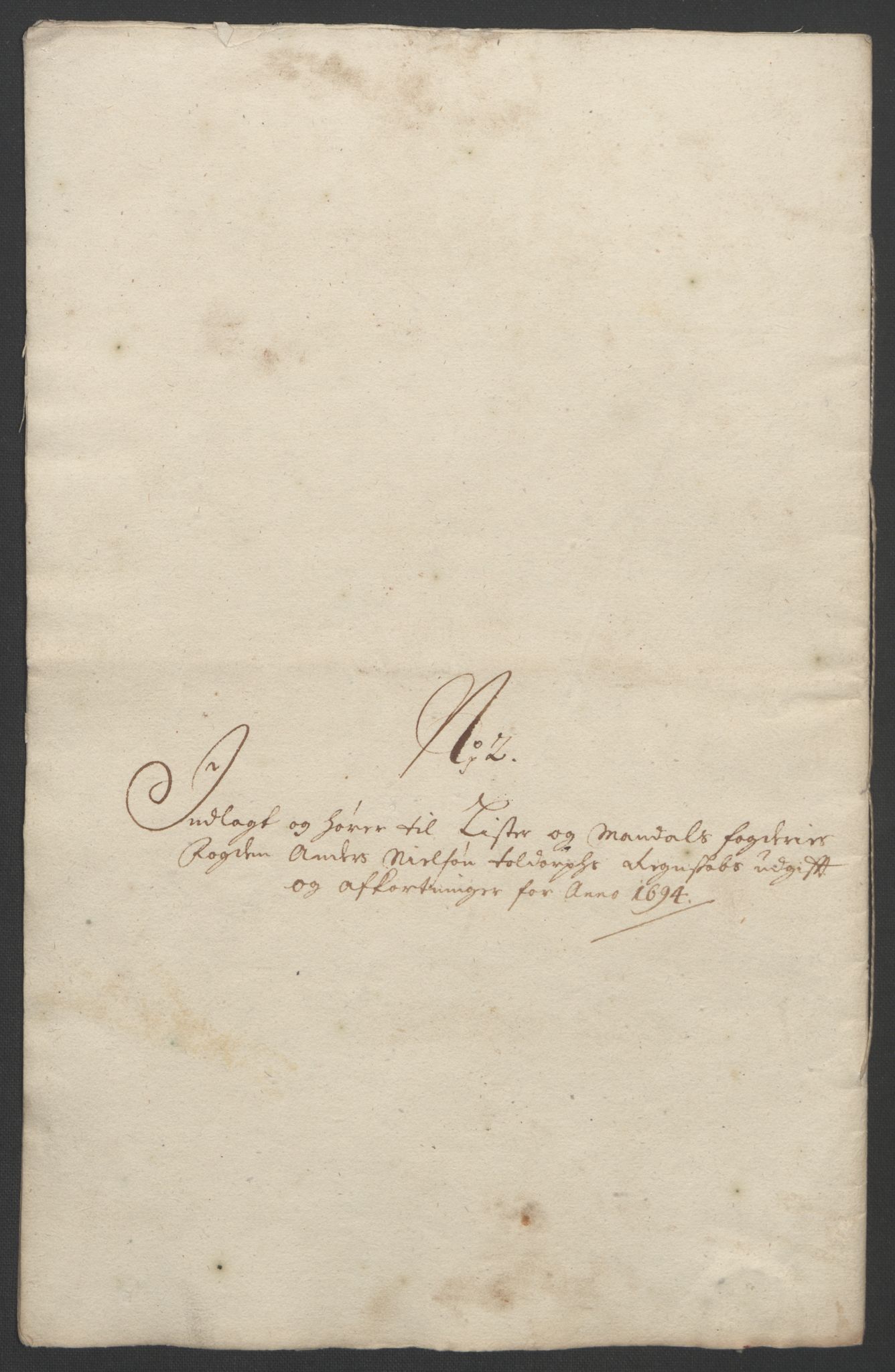 Rentekammeret inntil 1814, Reviderte regnskaper, Fogderegnskap, AV/RA-EA-4092/R43/L2545: Fogderegnskap Lista og Mandal, 1694-1695, p. 145