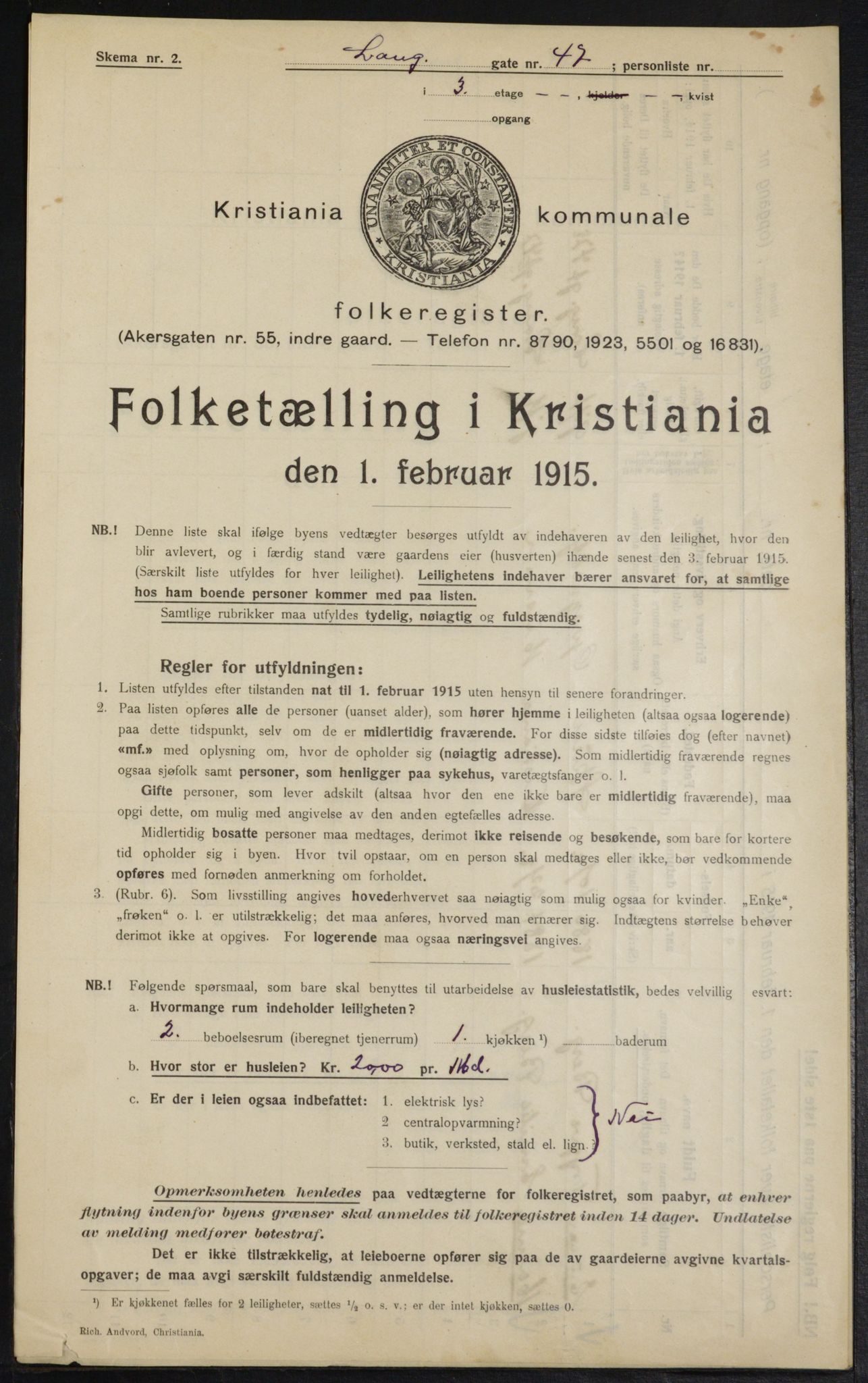 OBA, Municipal Census 1915 for Kristiania, 1915, p. 56418