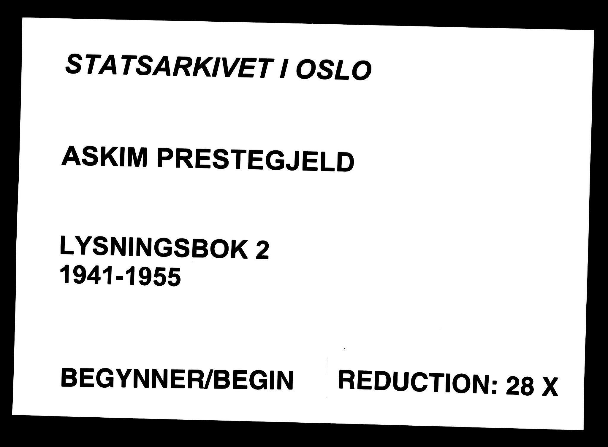 Askim prestekontor Kirkebøker, AV/SAO-A-10900/H/Ha/L0002: Banns register no. 2, 1941-1955