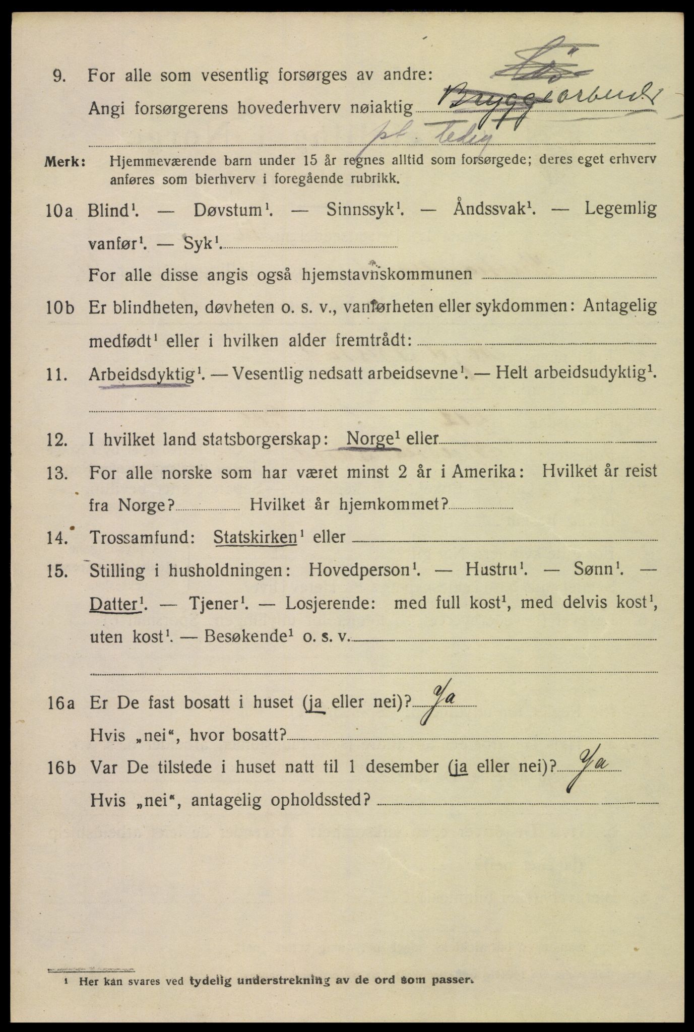 SAK, 1920 census for Kristiansand, 1920, p. 25296