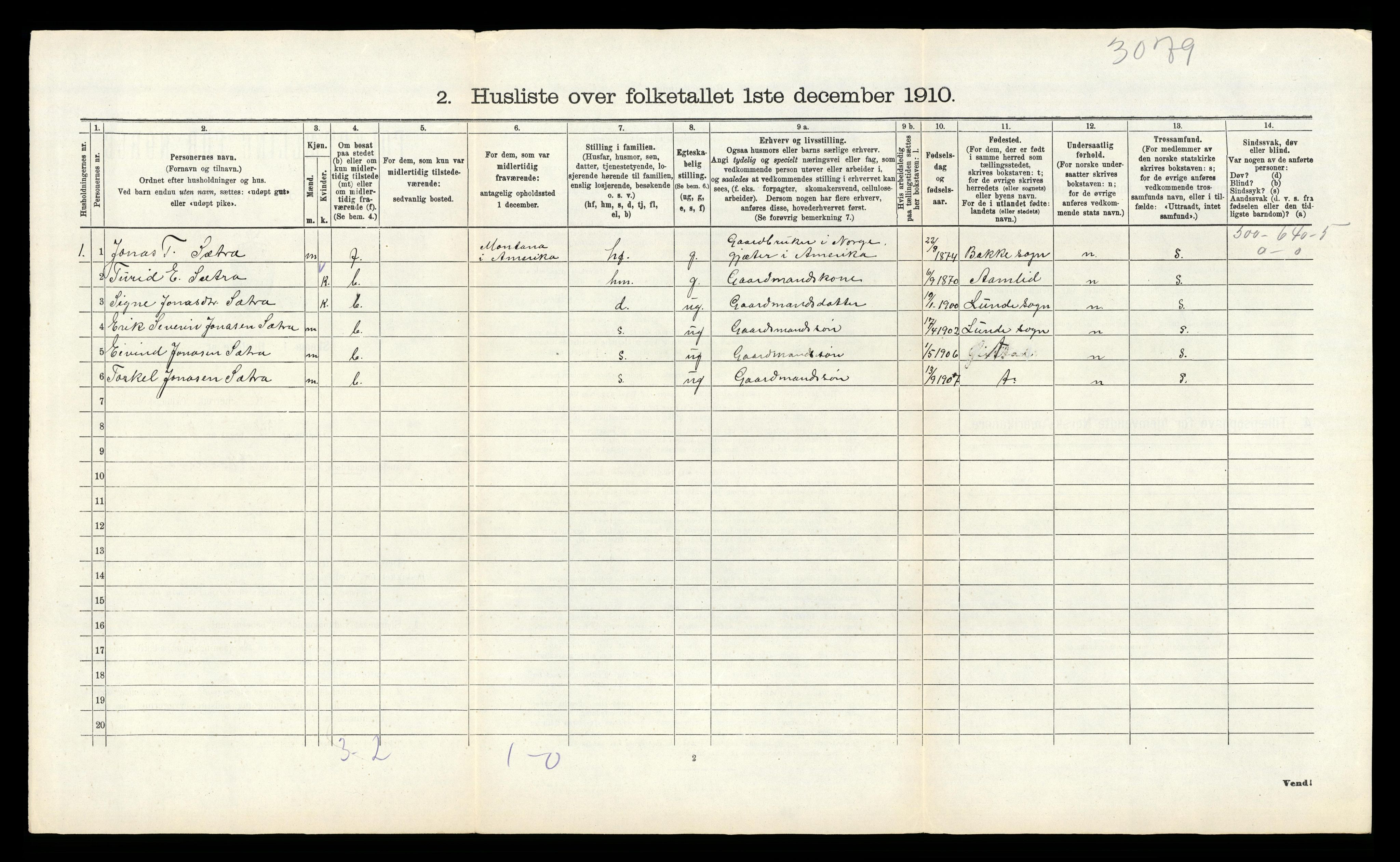 RA, 1910 census for Øyestad, 1910, p. 1191