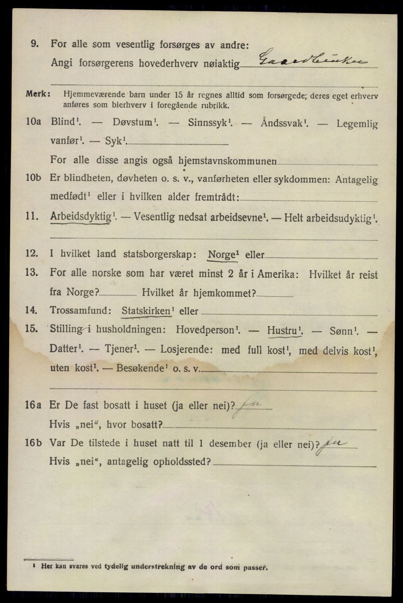 SAKO, 1920 census for Brunlanes, 1920, p. 9232