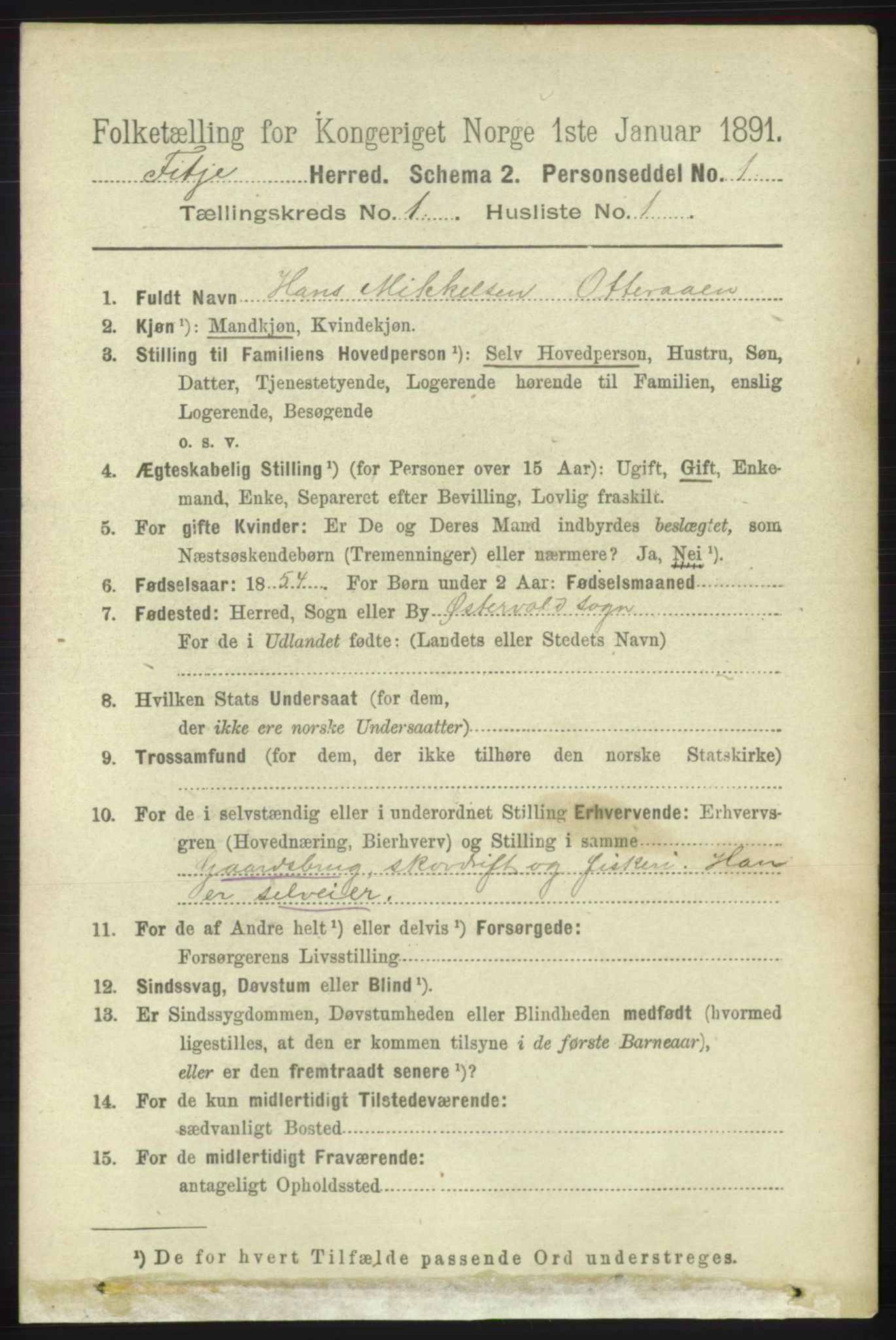 RA, 1891 census for 1222 Fitjar, 1891, p. 114