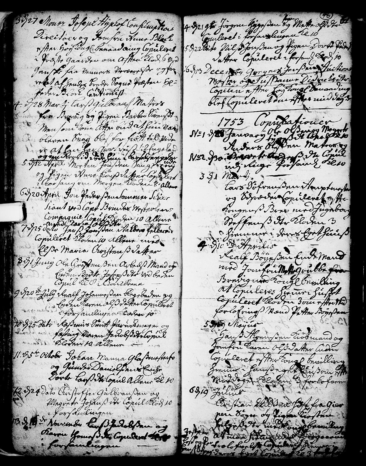 Skien kirkebøker, SAKO/A-302/F/Fa/L0002: Parish register (official) no. 2, 1716-1757, p. 46