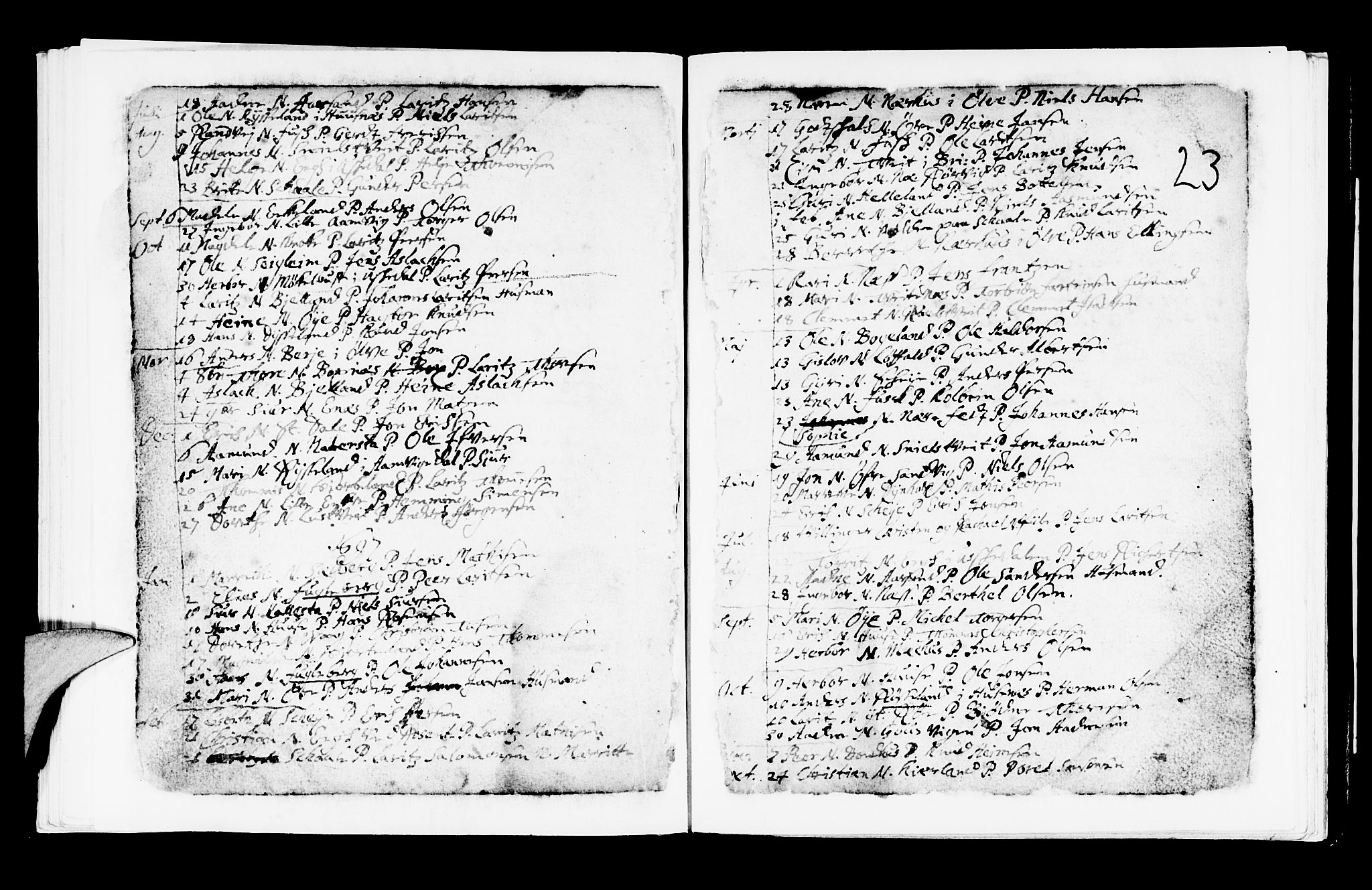 Kvinnherad sokneprestembete, AV/SAB-A-76401/H/Haa: Parish register (official) no. A 1, 1669-1709, p. 23