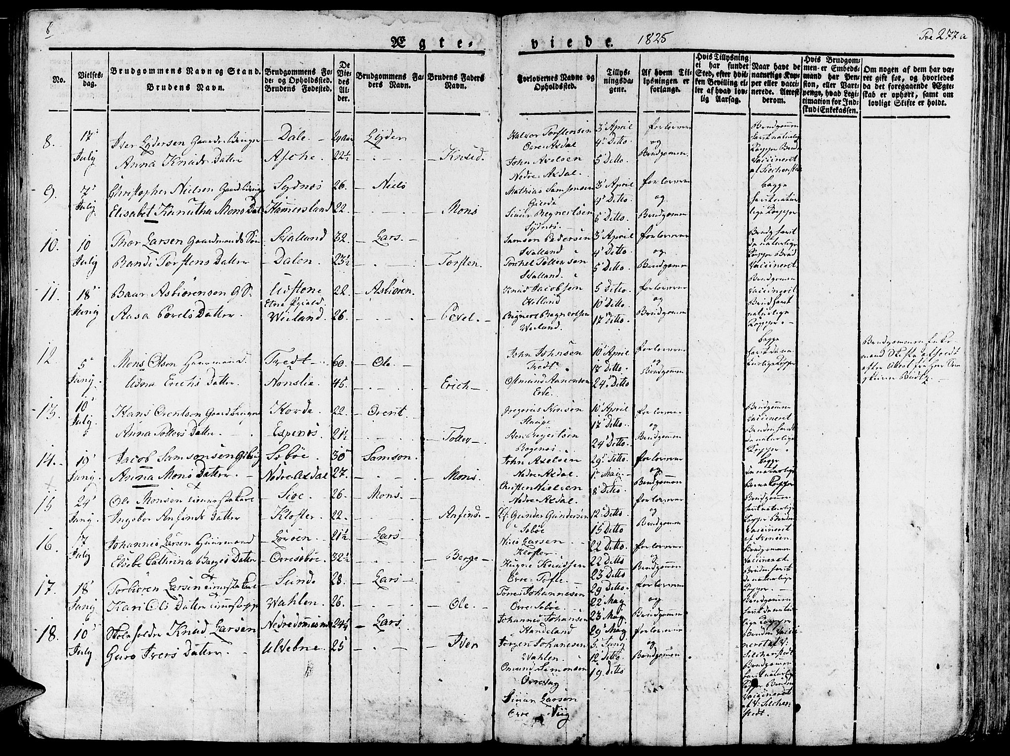Fjelberg sokneprestembete, SAB/A-75201/H/Haa: Parish register (official) no. A 5, 1822-1834, p. 277
