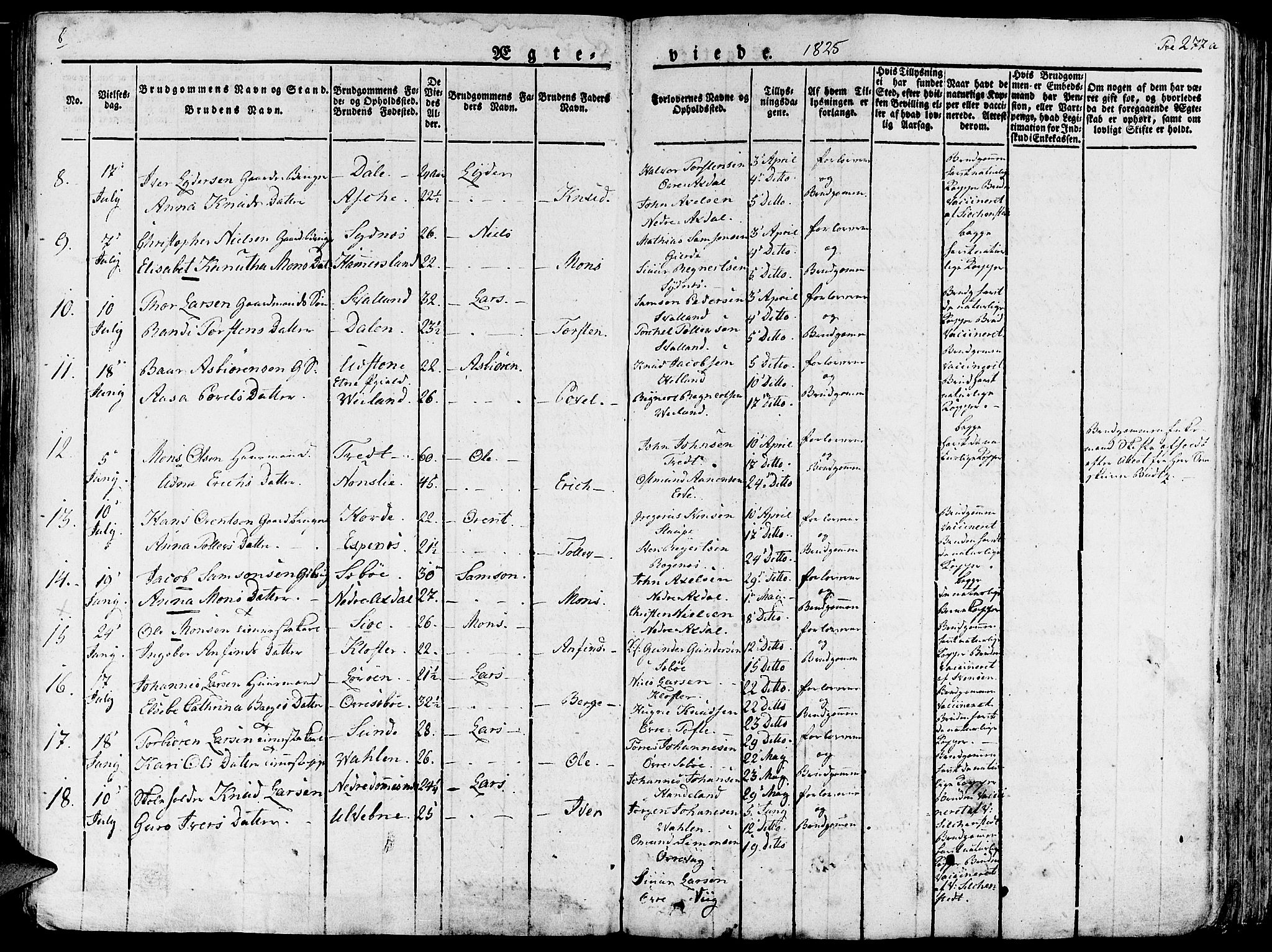 Fjelberg sokneprestembete, AV/SAB-A-75201/H/Haa: Parish register (official) no. A 5, 1822-1834, p. 277