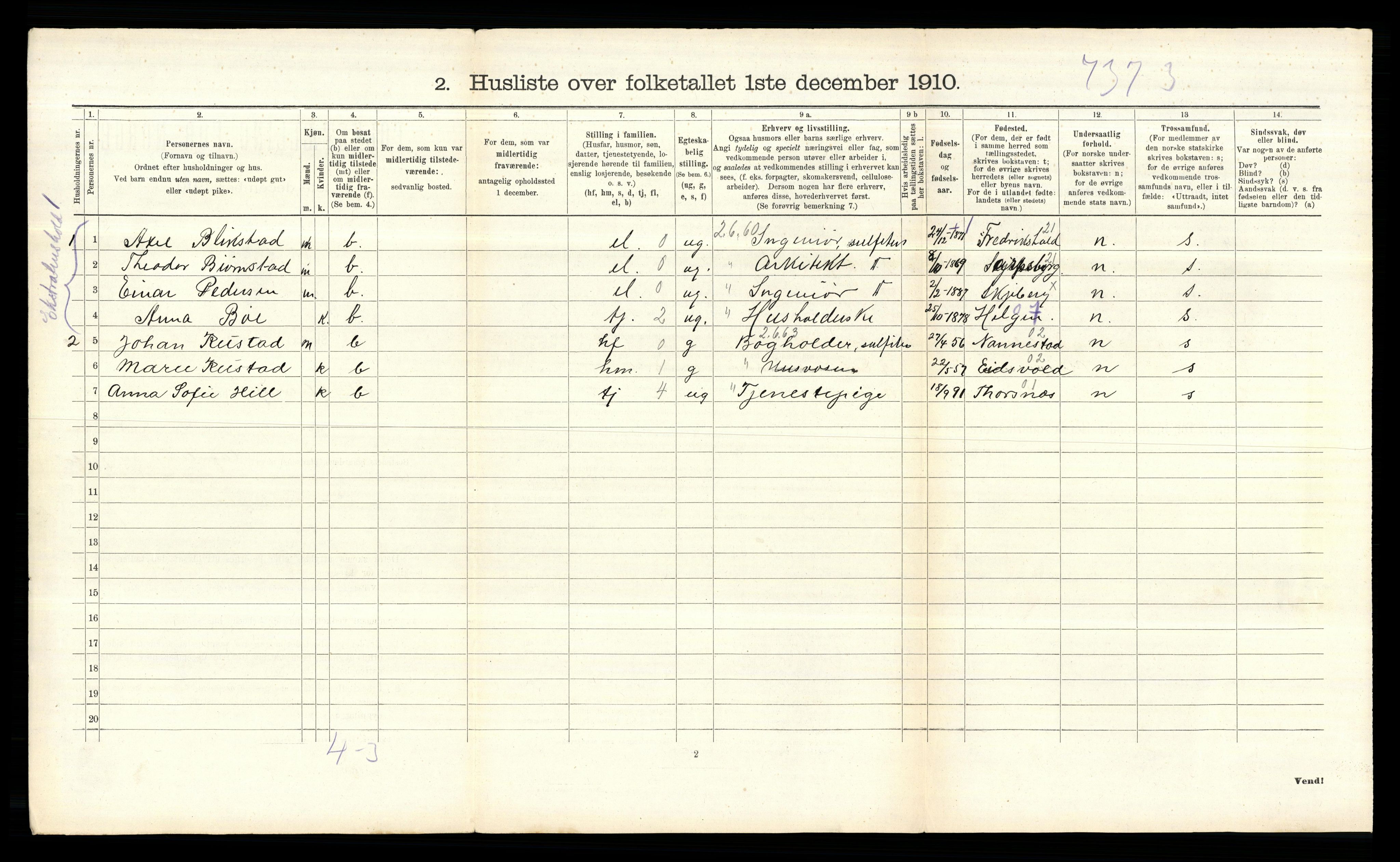 RA, 1910 census for Skjeberg, 1910, p. 547