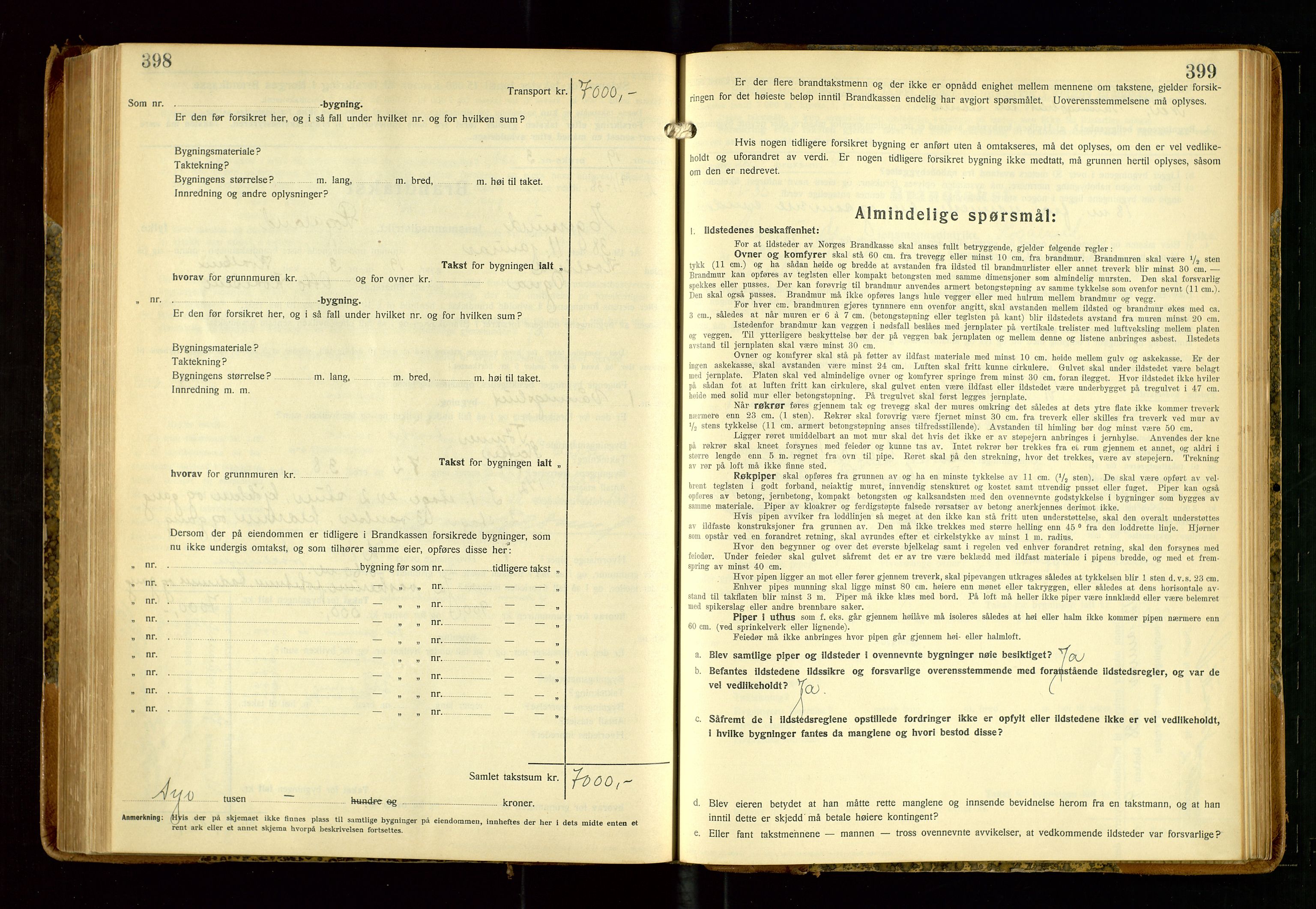 Eigersund lensmannskontor, AV/SAST-A-100171/Gob/L0006: "Brandtakstprotokoll", 1934-1938, p. 398-399