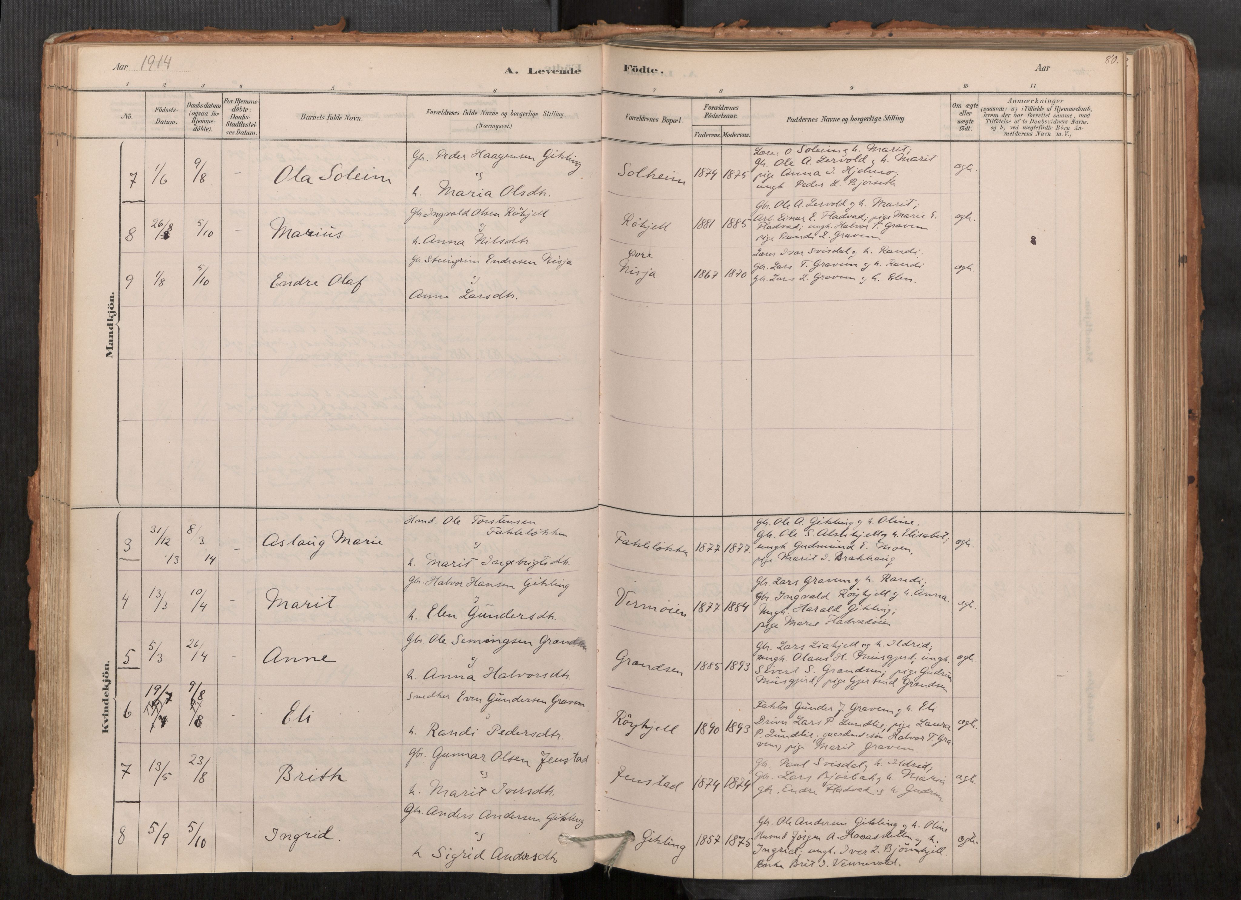 Sunndal sokneprestkontor, AV/SAT-A-1085/1/I/I1/I1a/L0001: Parish register (official) no. 1, 1877-1914, p. 80