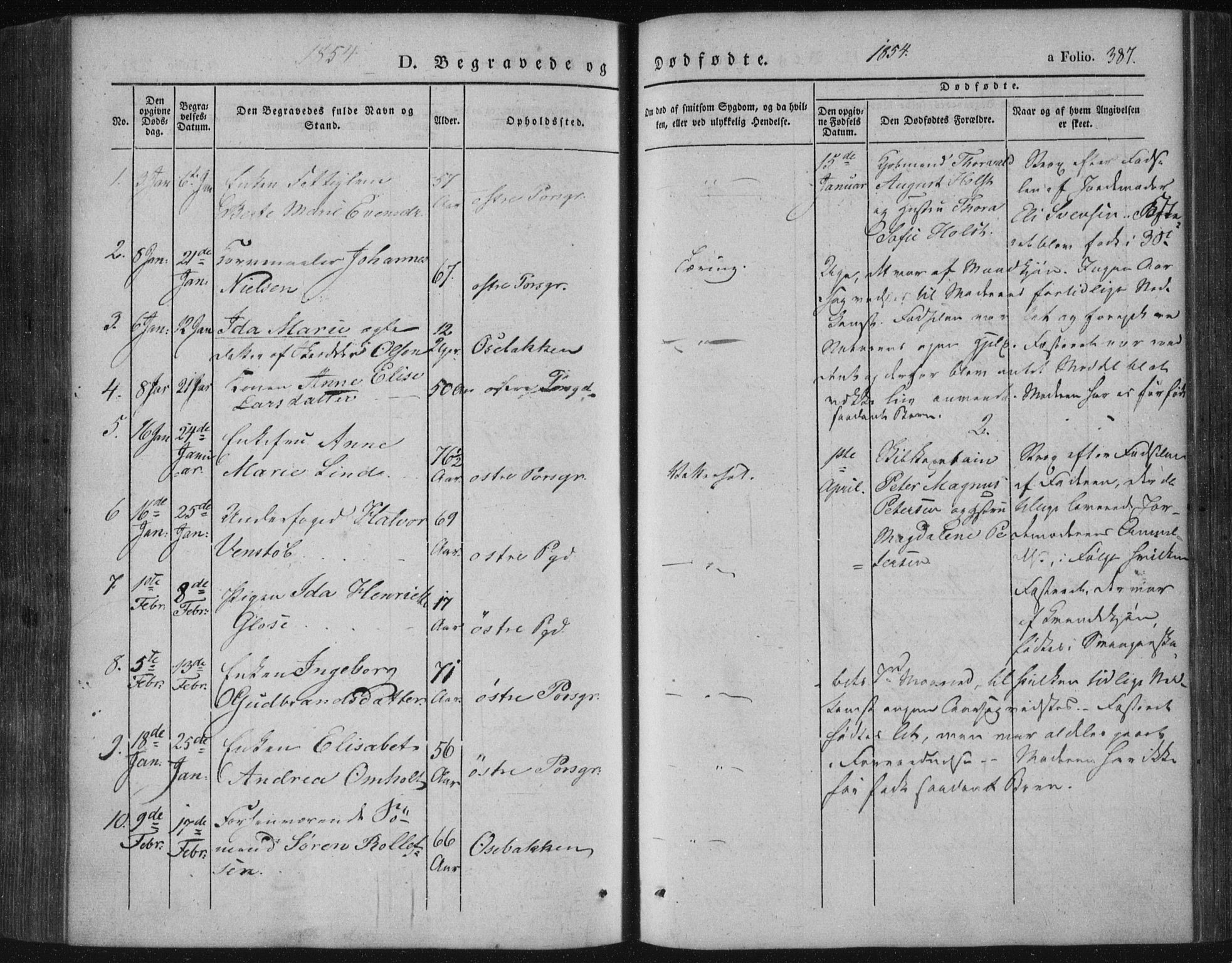 Porsgrunn kirkebøker , SAKO/A-104/F/Fa/L0006: Parish register (official) no. 6, 1841-1857, p. 387