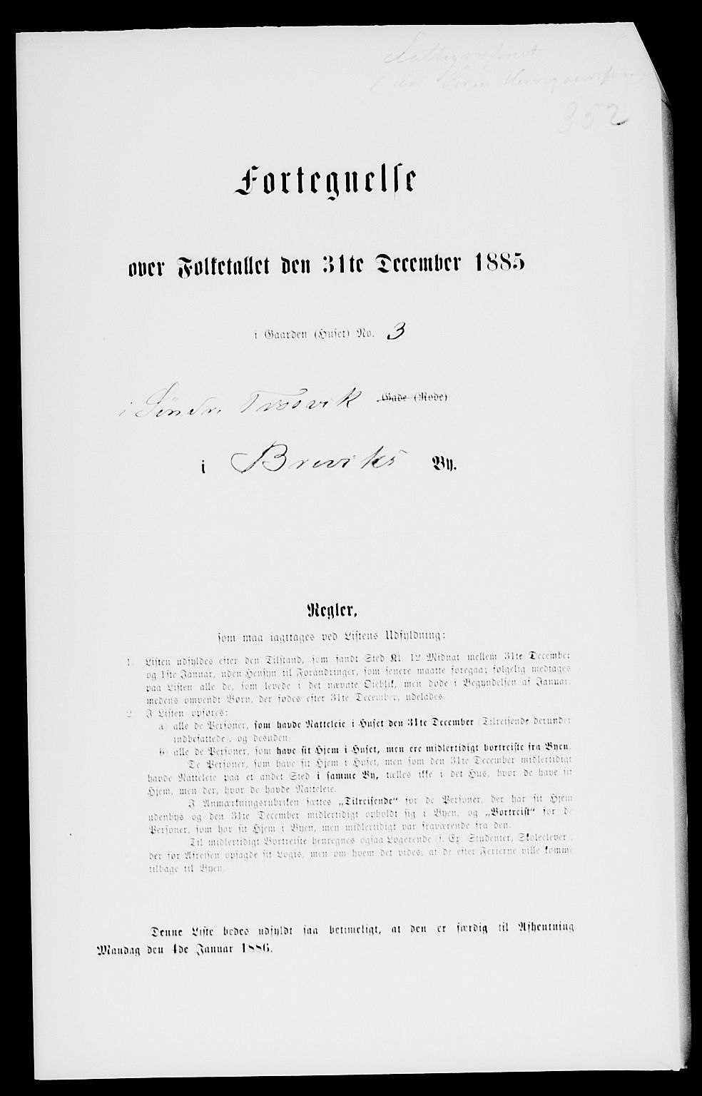 SAKO, 1885 census for 0804 Brevik, 1885, p. 700