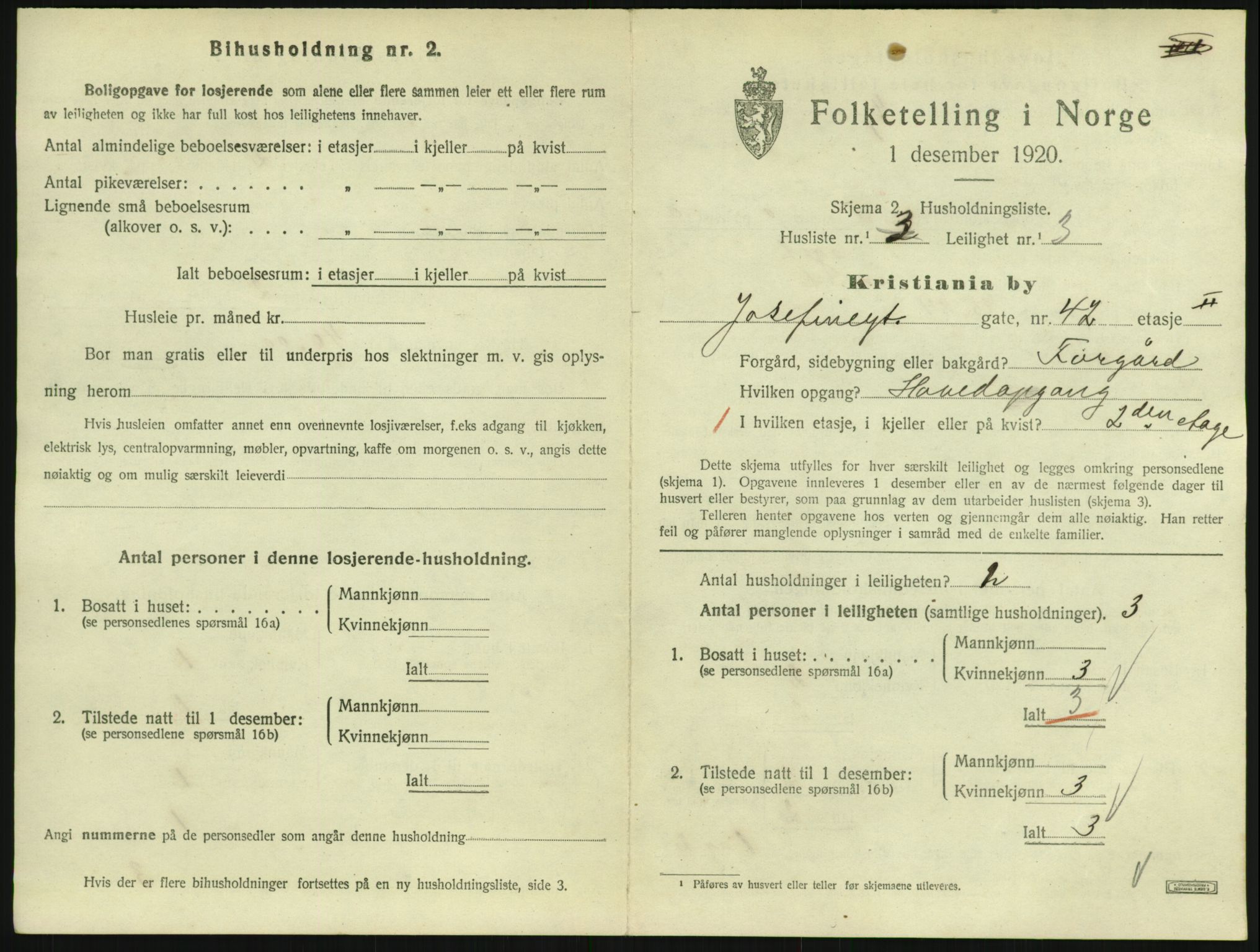 SAO, 1920 census for Kristiania, 1920, p. 48814