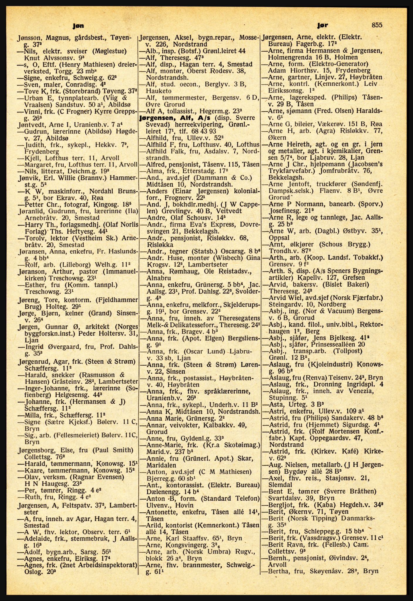 Kristiania/Oslo adressebok, PUBL/-, 1957-1958, p. 855