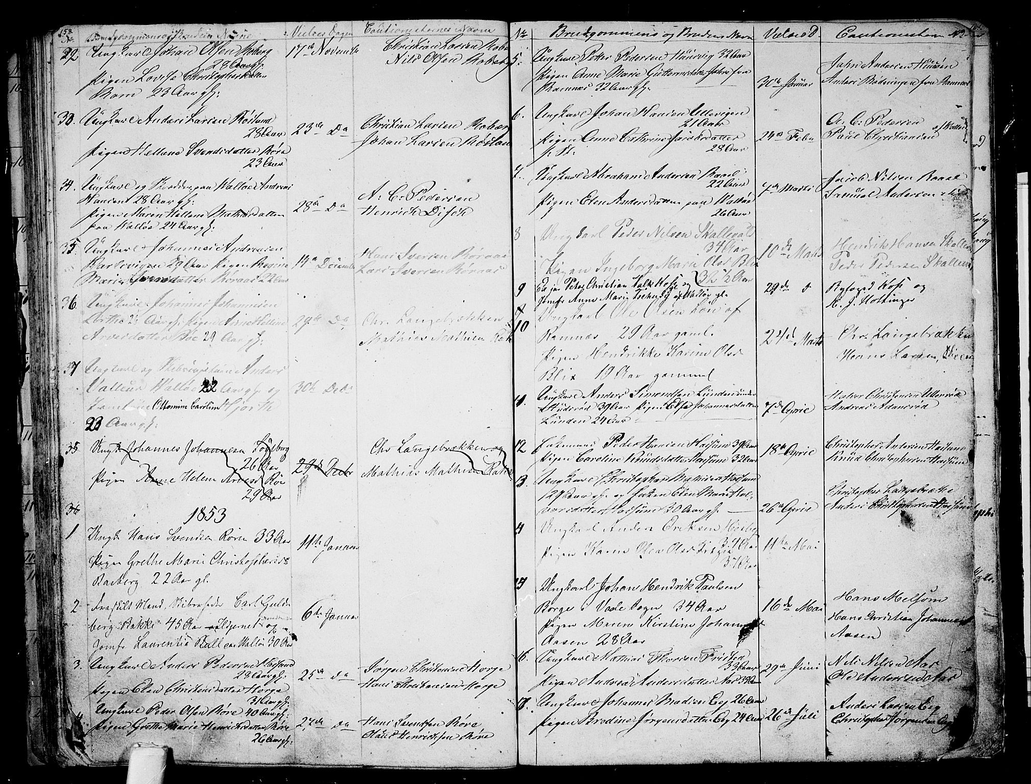 Sem kirkebøker, AV/SAKO-A-5/G/Ga/L0003: Parish register (copy) no. I 3, 1844-1855, p. 158-159